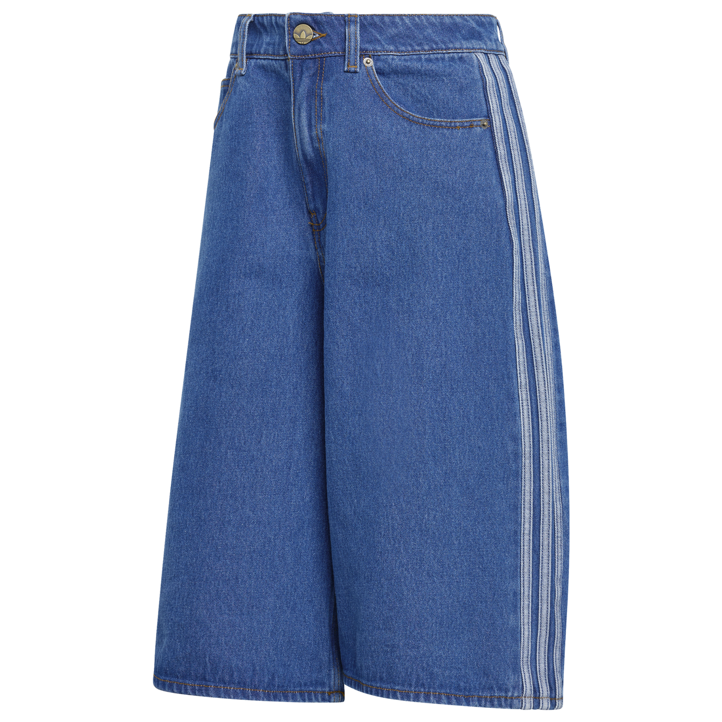 adidas Firebird Jort - Women's - Vintage Denim/White