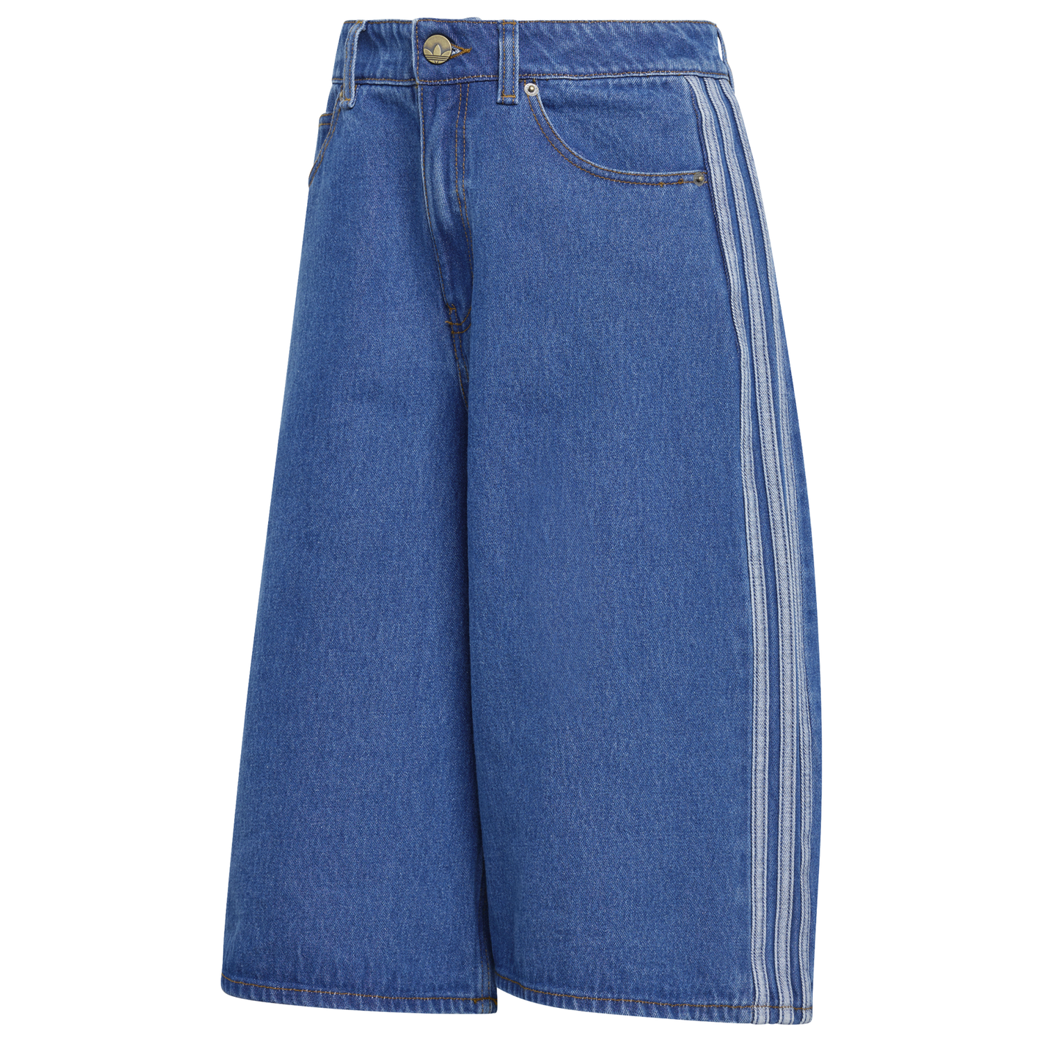 adidas Firebird Jort - Women's - Vintage Denim/White