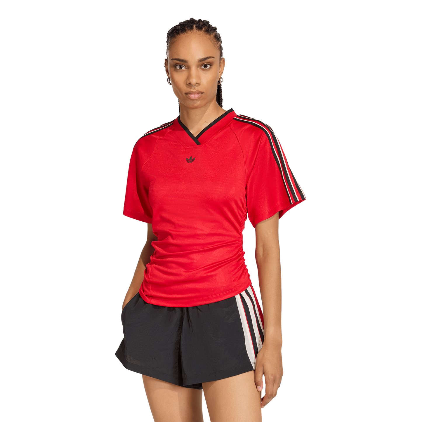 adidas Rouched Foot J - Women's - White/Better Scarlet