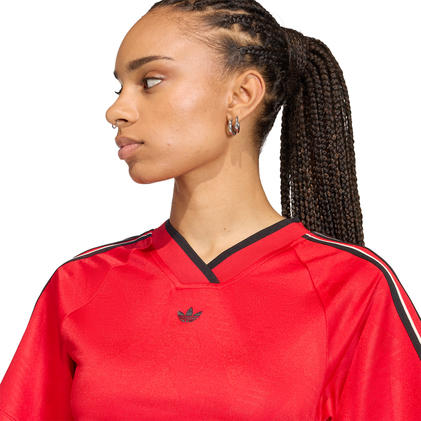 adidas Rouched Foot J - Women's - White/Better Scarlet