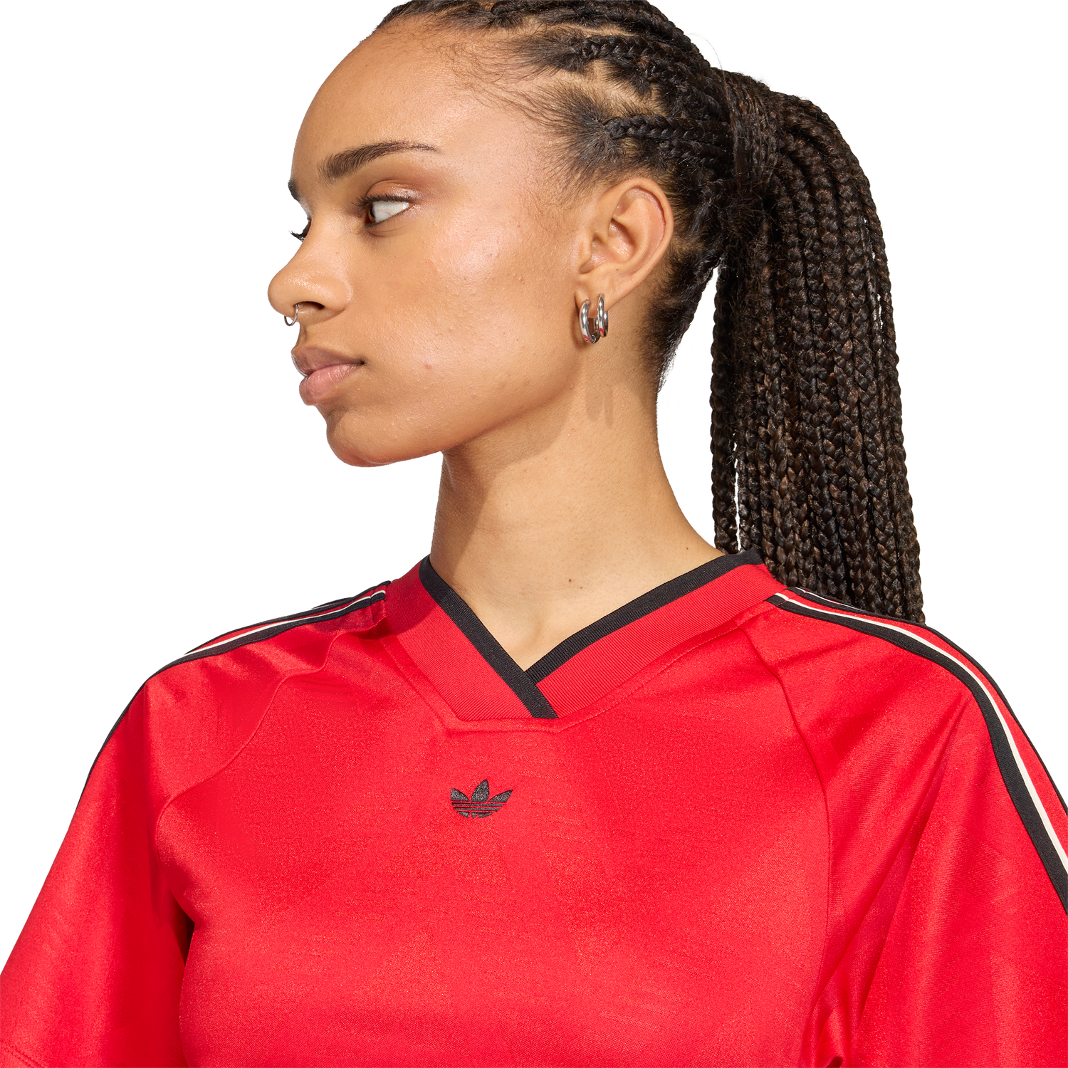 adidas Rouched Foot J - Women's - White/Better Scarlet