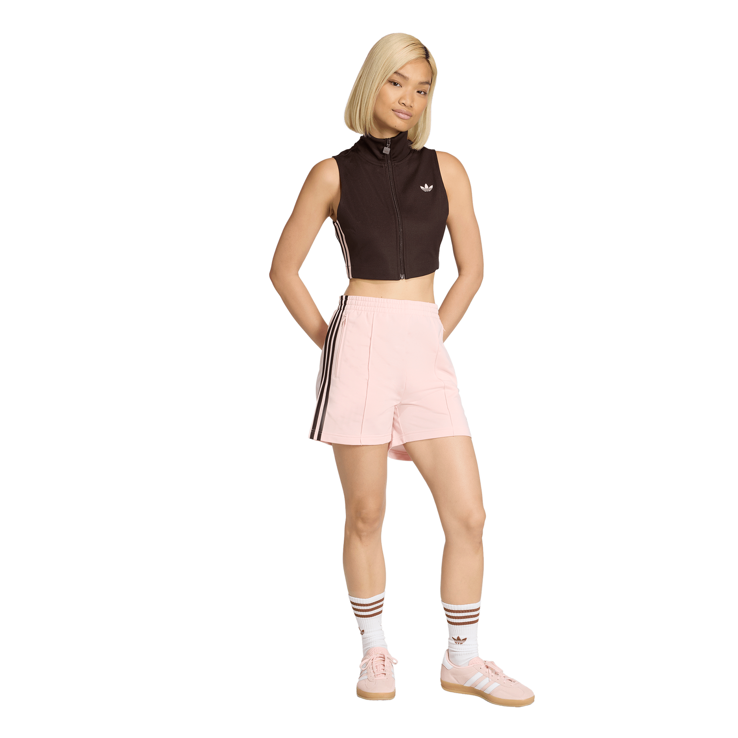 adidas FB Short - Women's - Sandy Pink/Aurora Coffee