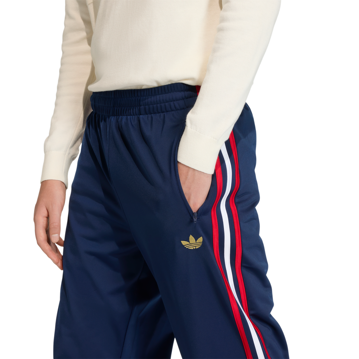 adidas Firebird Track Pants - Men's - Night Indigo/Better Scarlet/White