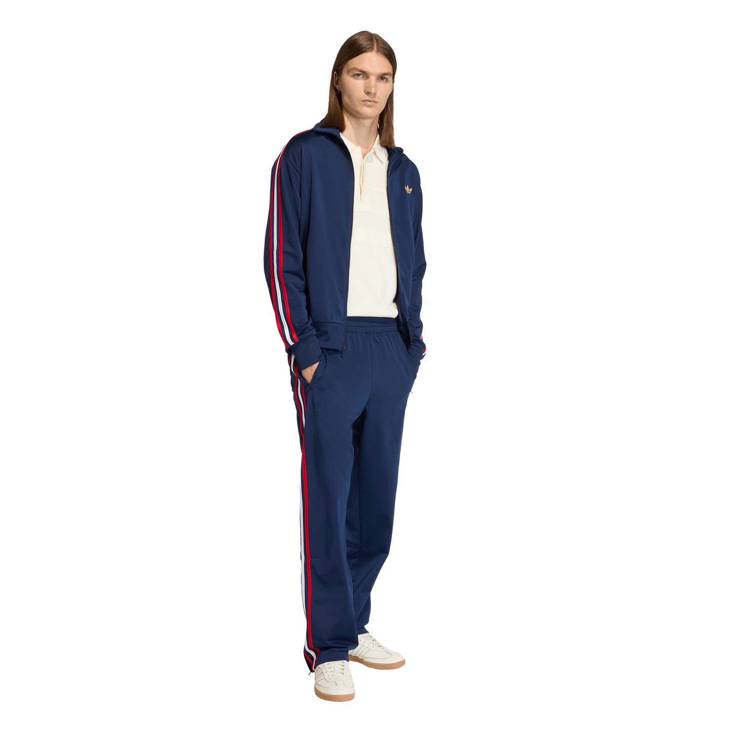 adidas Firebird Track Pants - Men's - Night Indigo/Better Scarlet/White