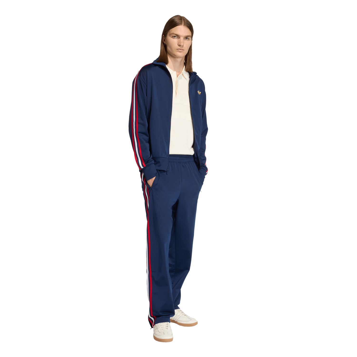 adidas Firebird Track Pants - Men's - Night Indigo/Better Scarlet/White
