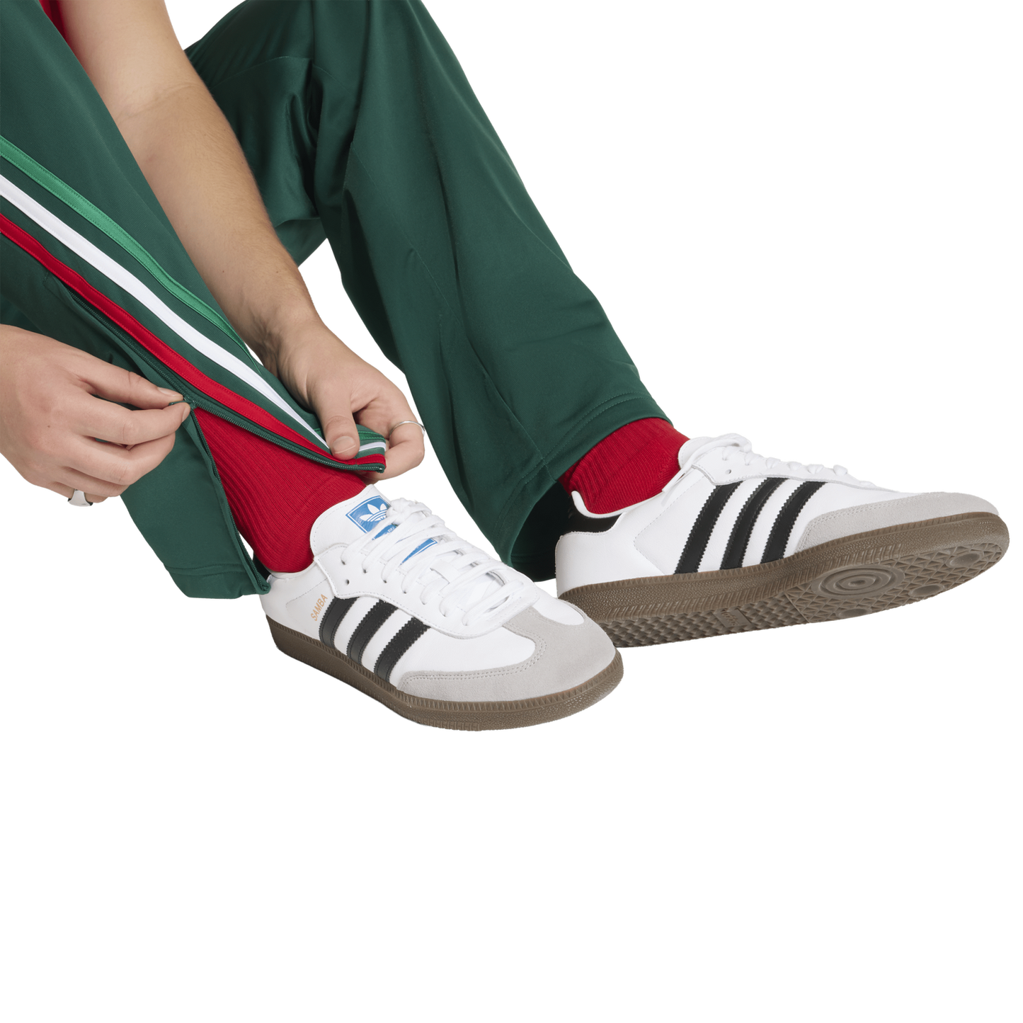 adidas Firebird Track Pants - Men's - Green/Red