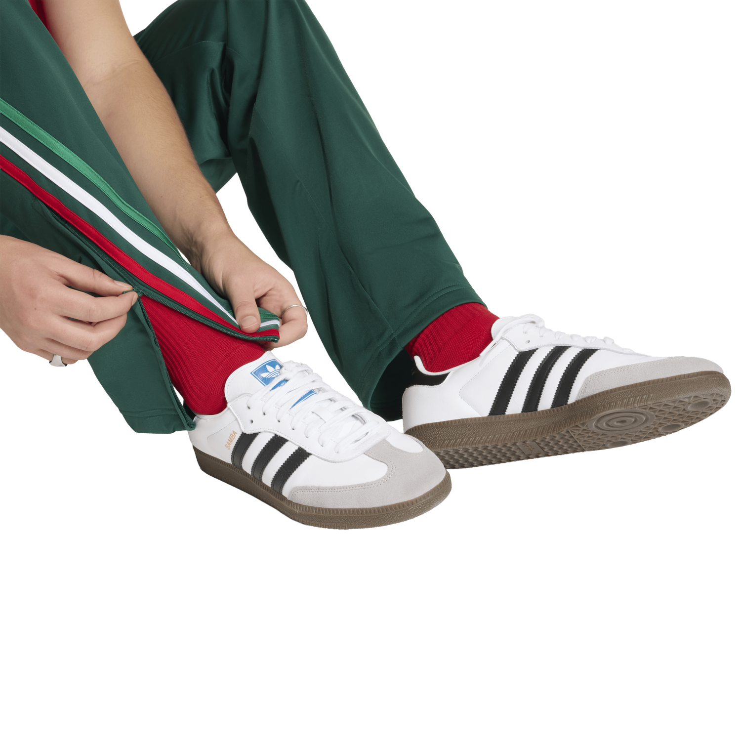 adidas Firebird Track Pants - Men's - Green/Red