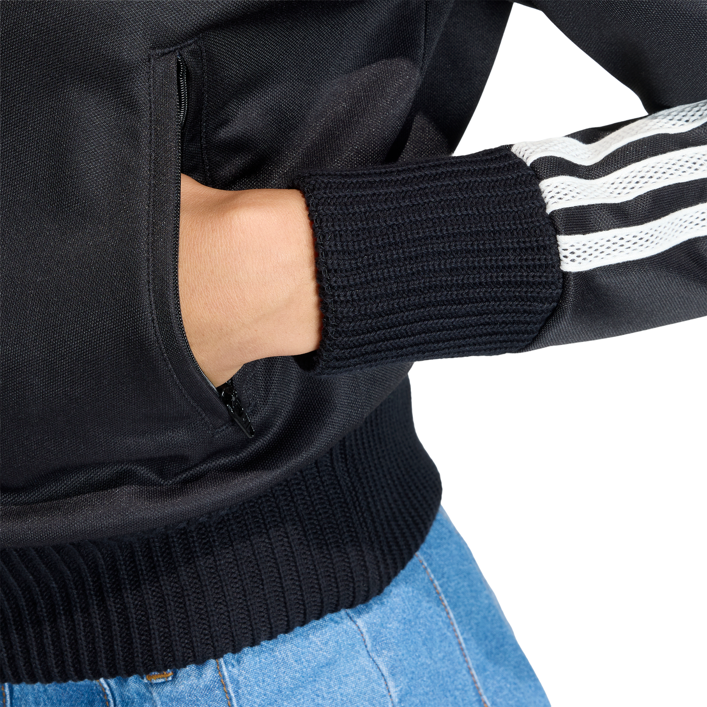 adidas Originals Firebird Knitted Crochet Track Top - Women's - Black