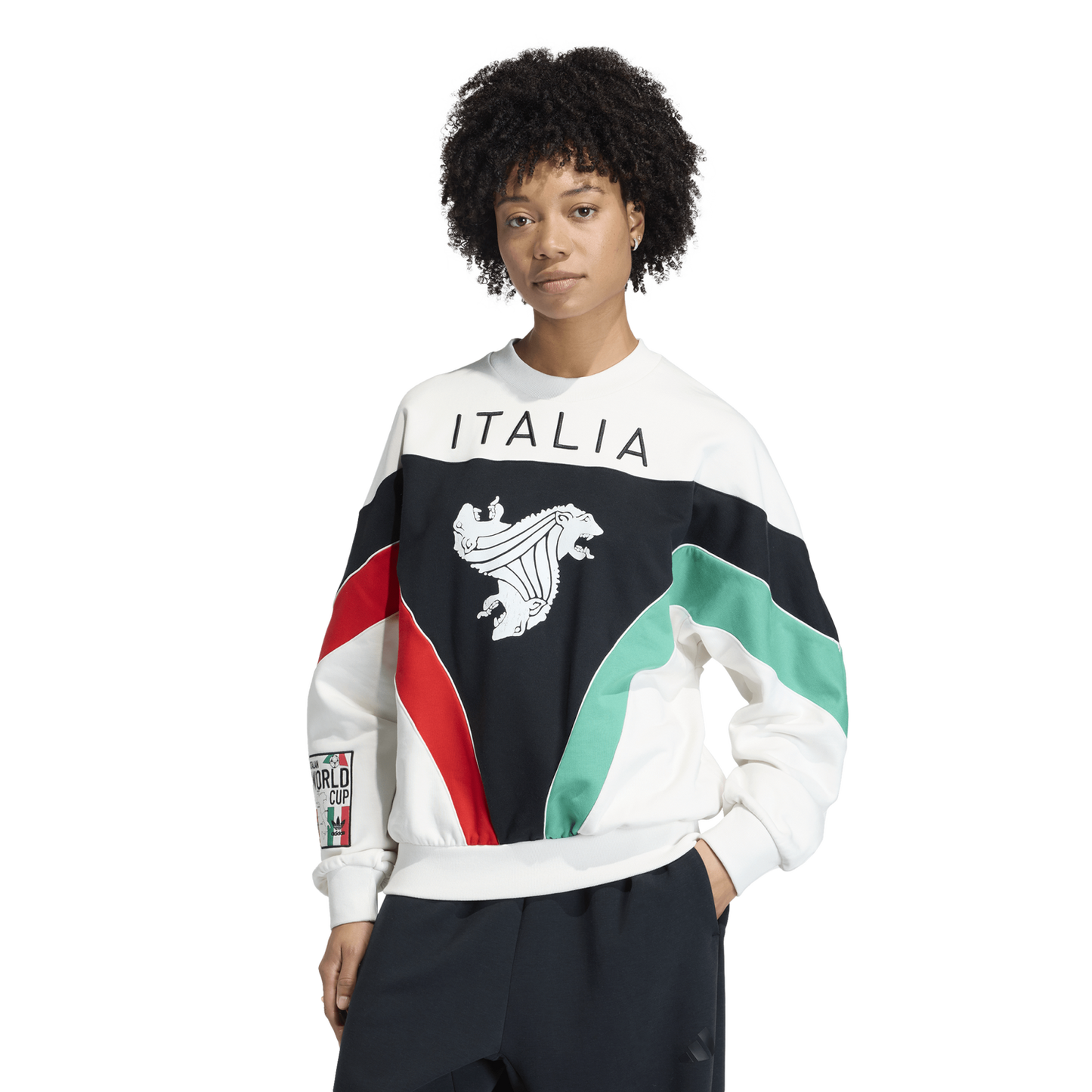 adidas Italia Coppa Del Mundo Crew Sweater - Men's - White/Green/Red