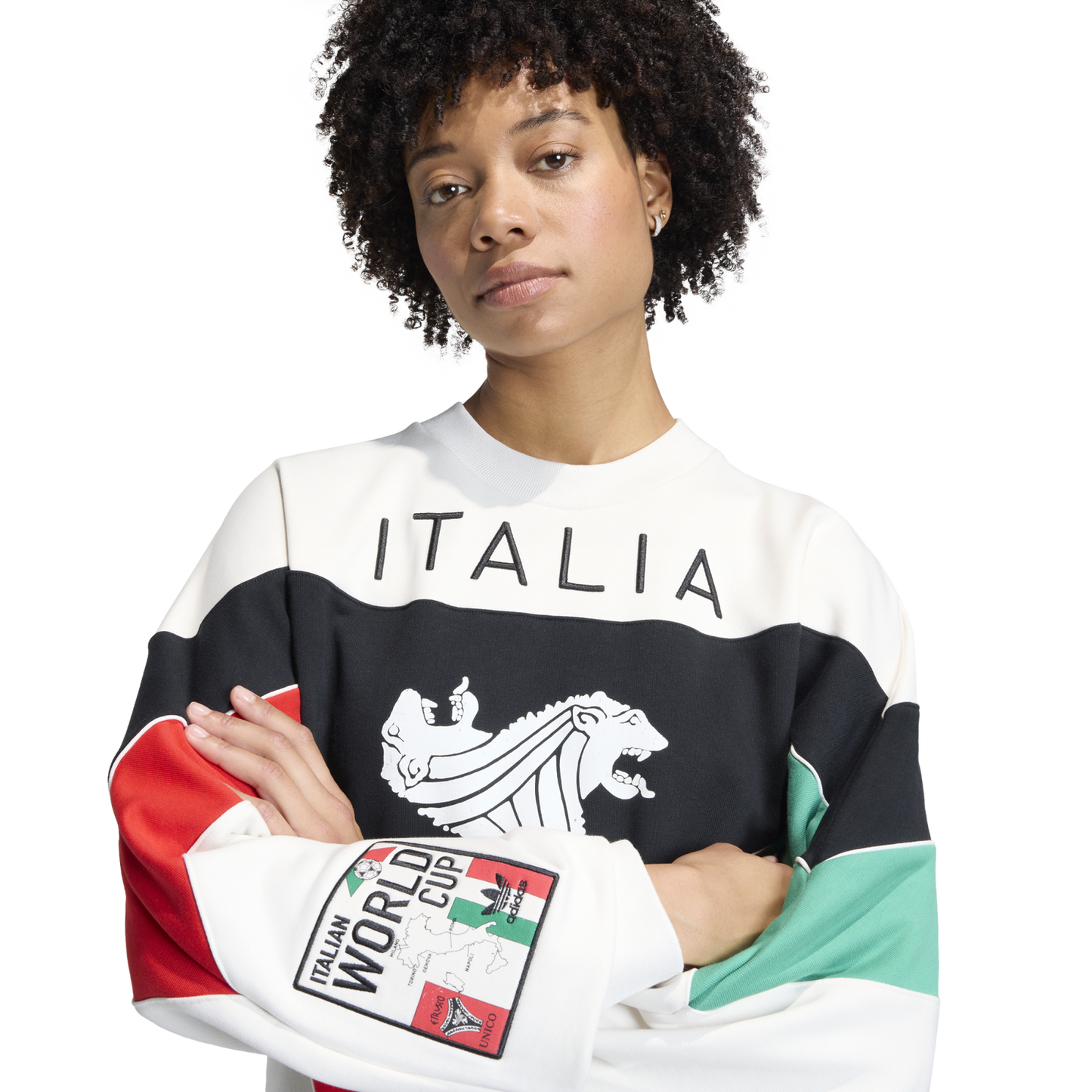 adidas Italia Coppa Del Mundo Crew Sweater - Men's - White/Green/Red