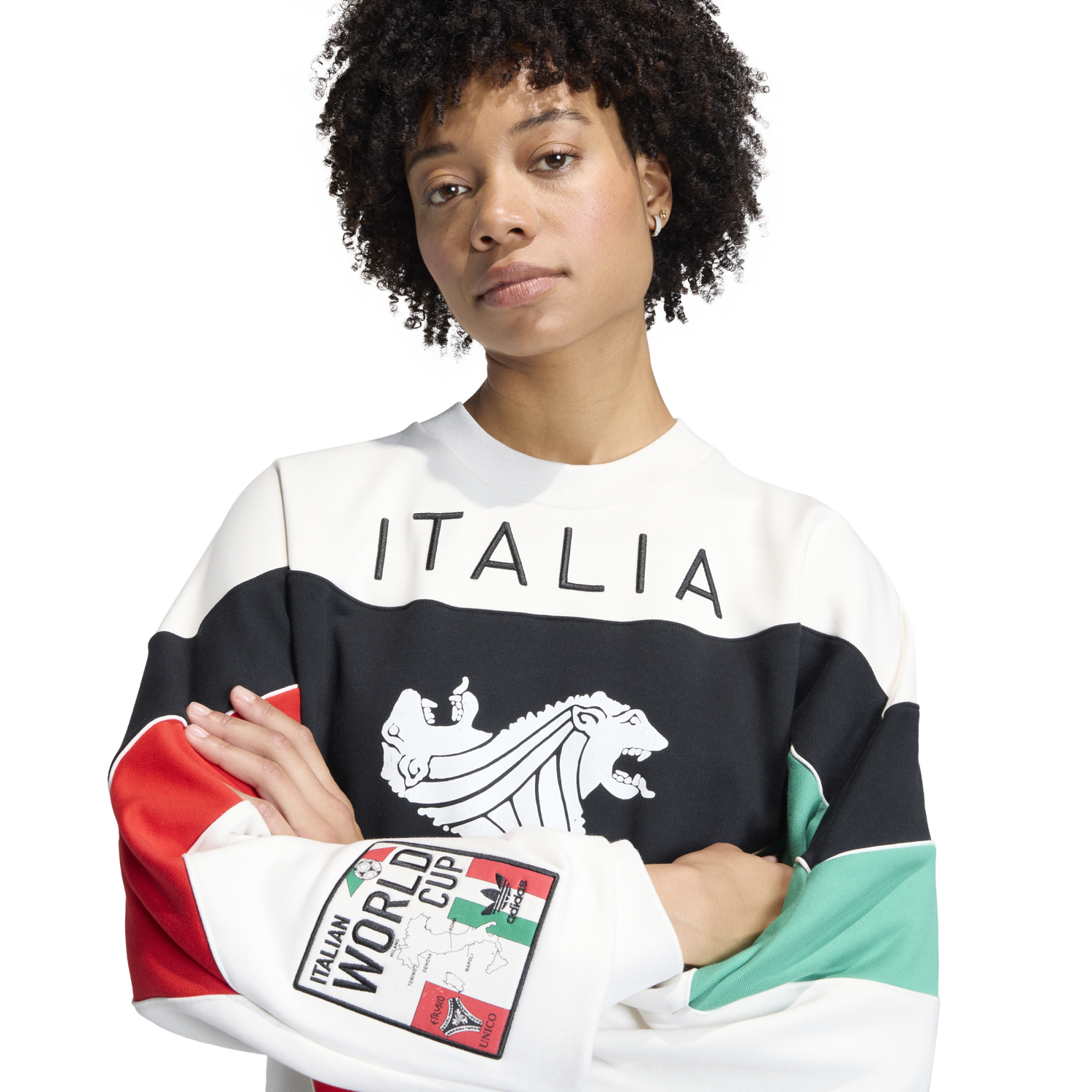 adidas Italia Coppa Del Mundo Crew Sweater - Men's - White/Green/Red