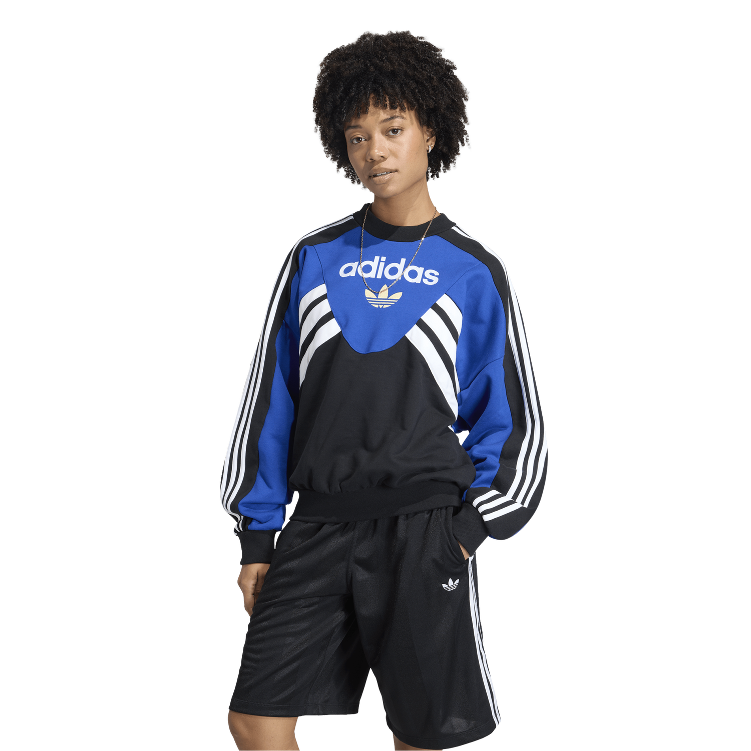 adidas Argentina Cutline Crew Sweater - Women's - Blue/White