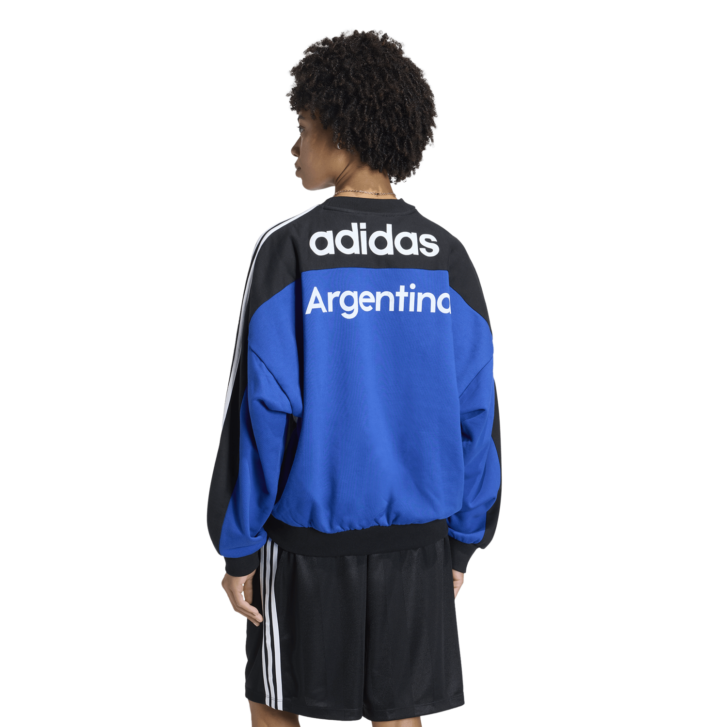 adidas Argentina Cutline Crew Sweater - Women's - Blue/White