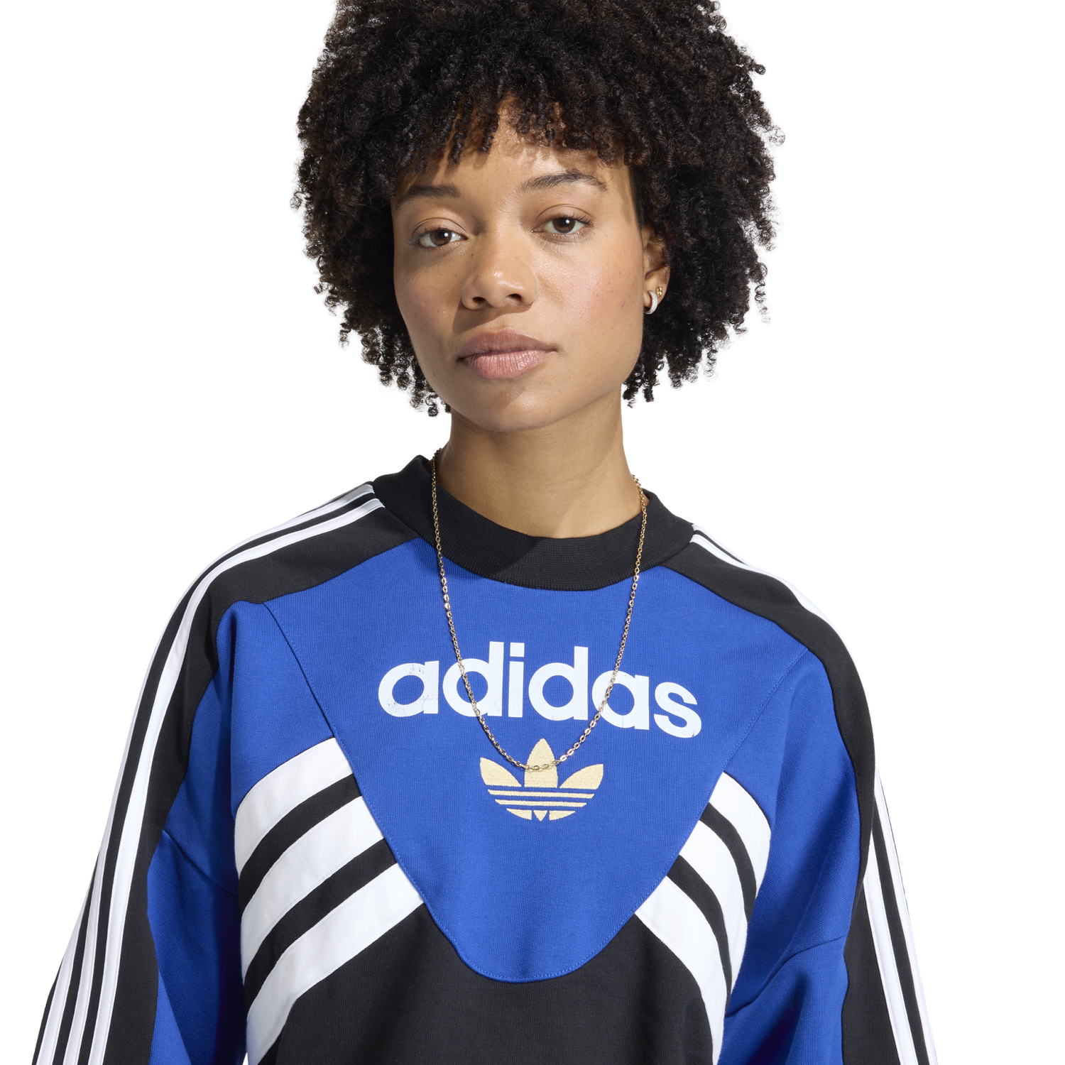 adidas Argentina Cutline Crew Sweater - Women's - Blue/White