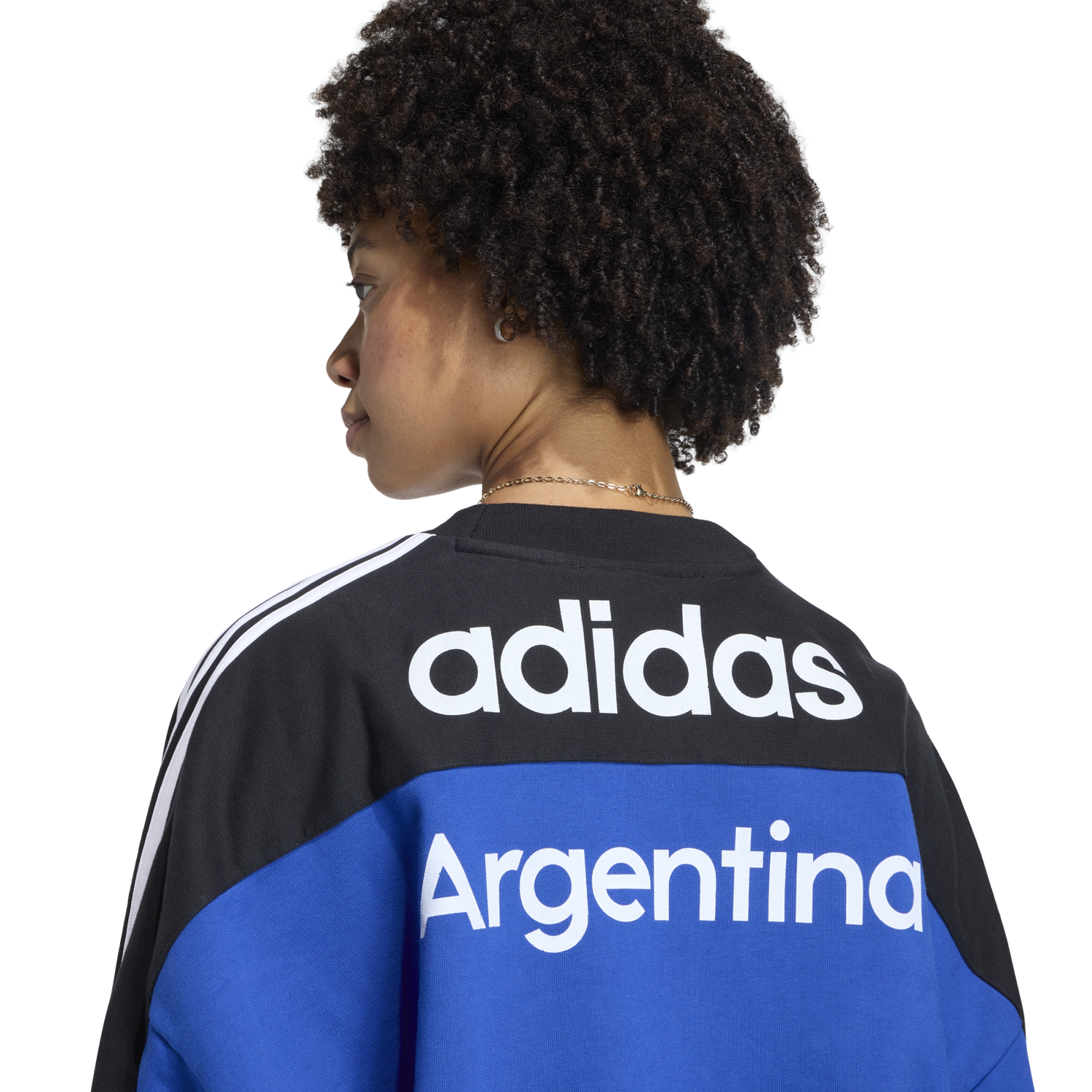 adidas Argentina Cutline Crew Sweater - Women's - Blue/White