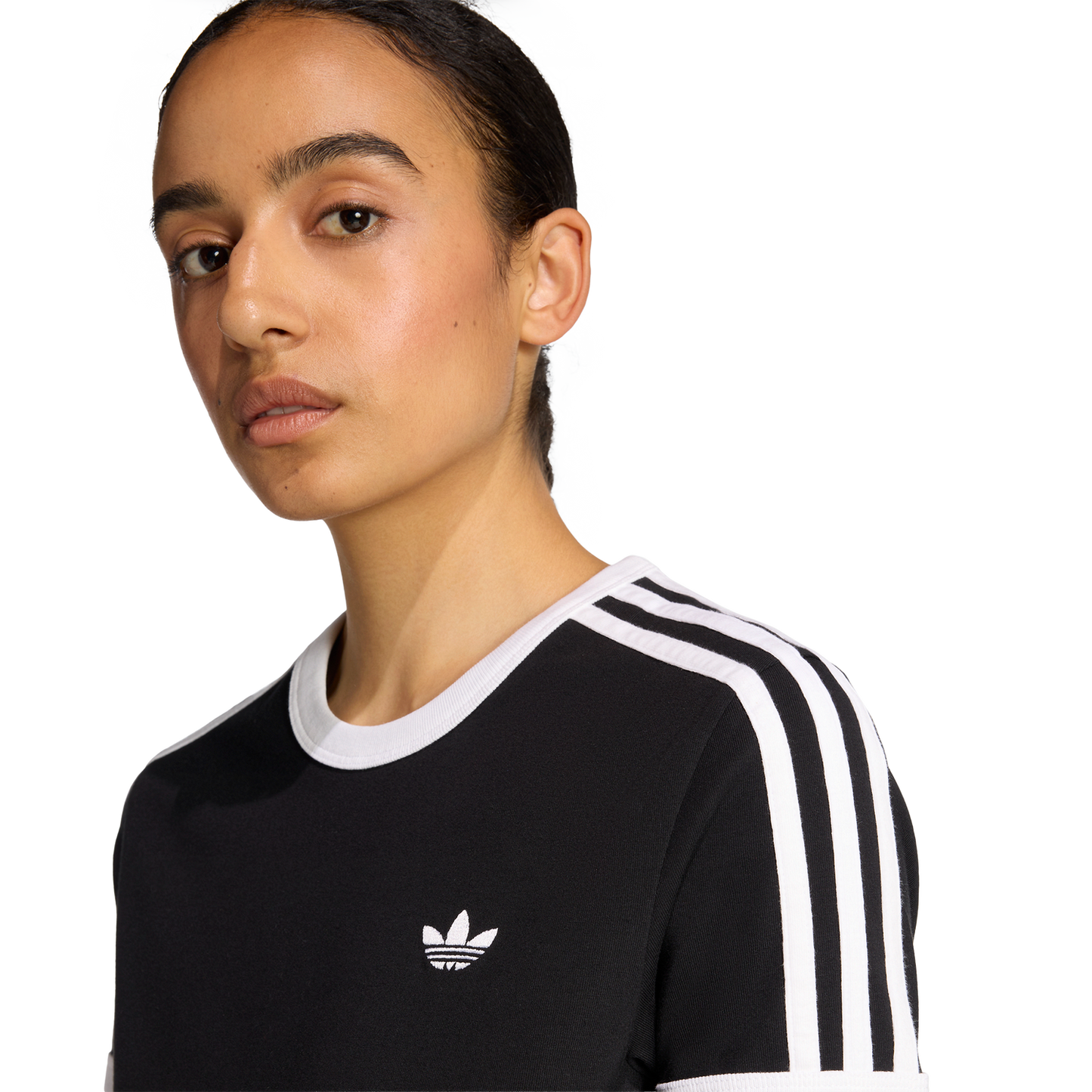 adidas Originals 3-Stripes Slim T-Shirt - Women's - White/Black