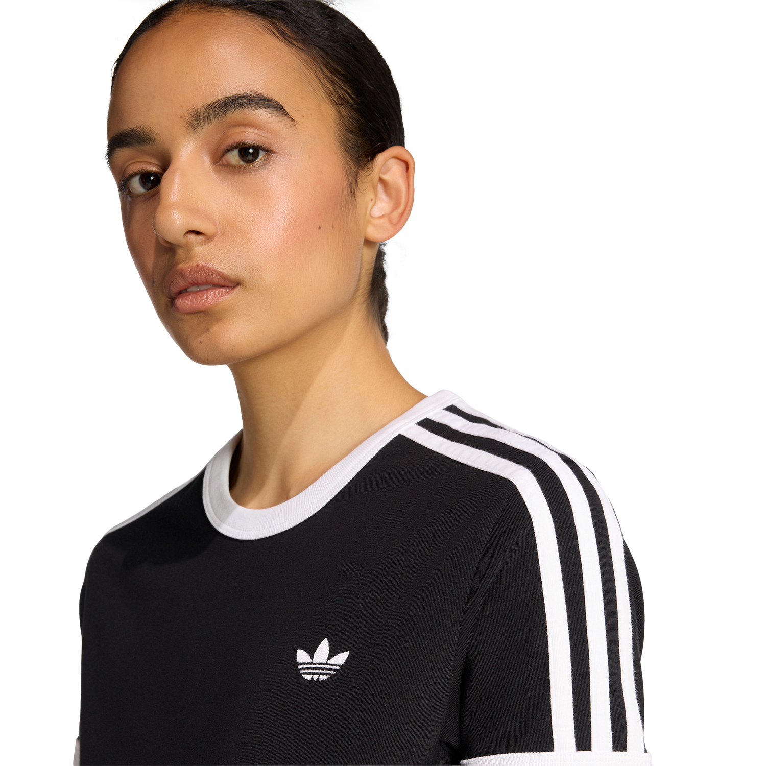 adidas Originals 3-Stripes Slim T-Shirt - Women's - White/Black