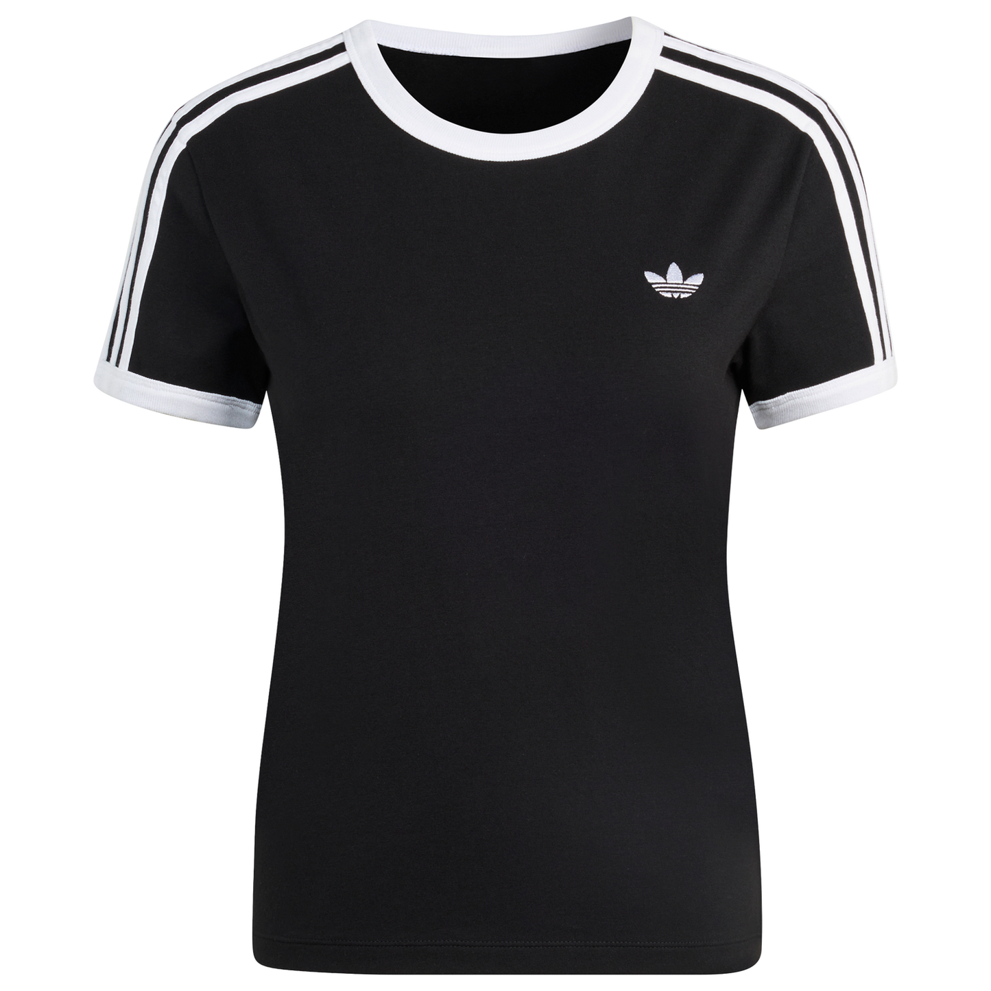 adidas Originals 3-Stripes Slim T-Shirt - Women's - White/Black