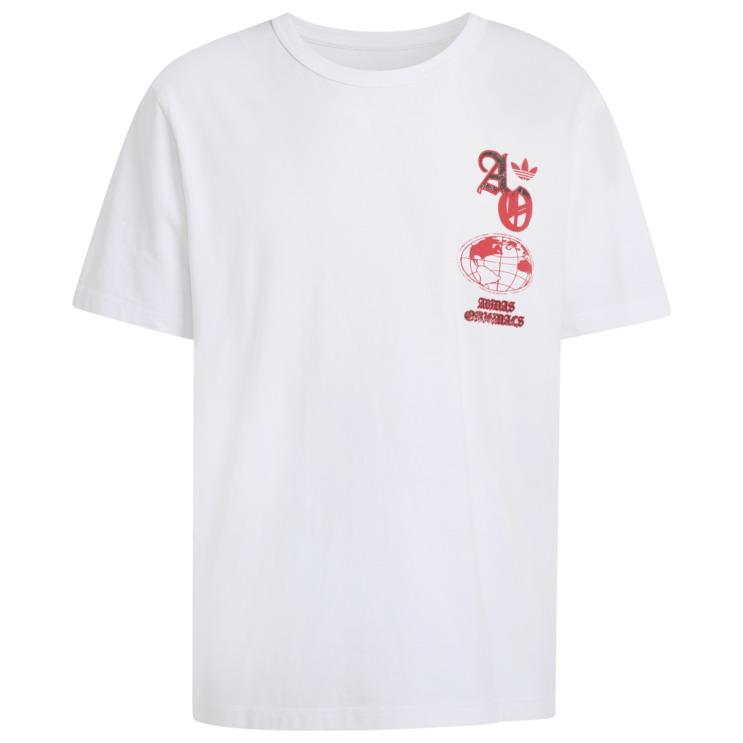adidas Globe T-Shirt - Men's - White/Black