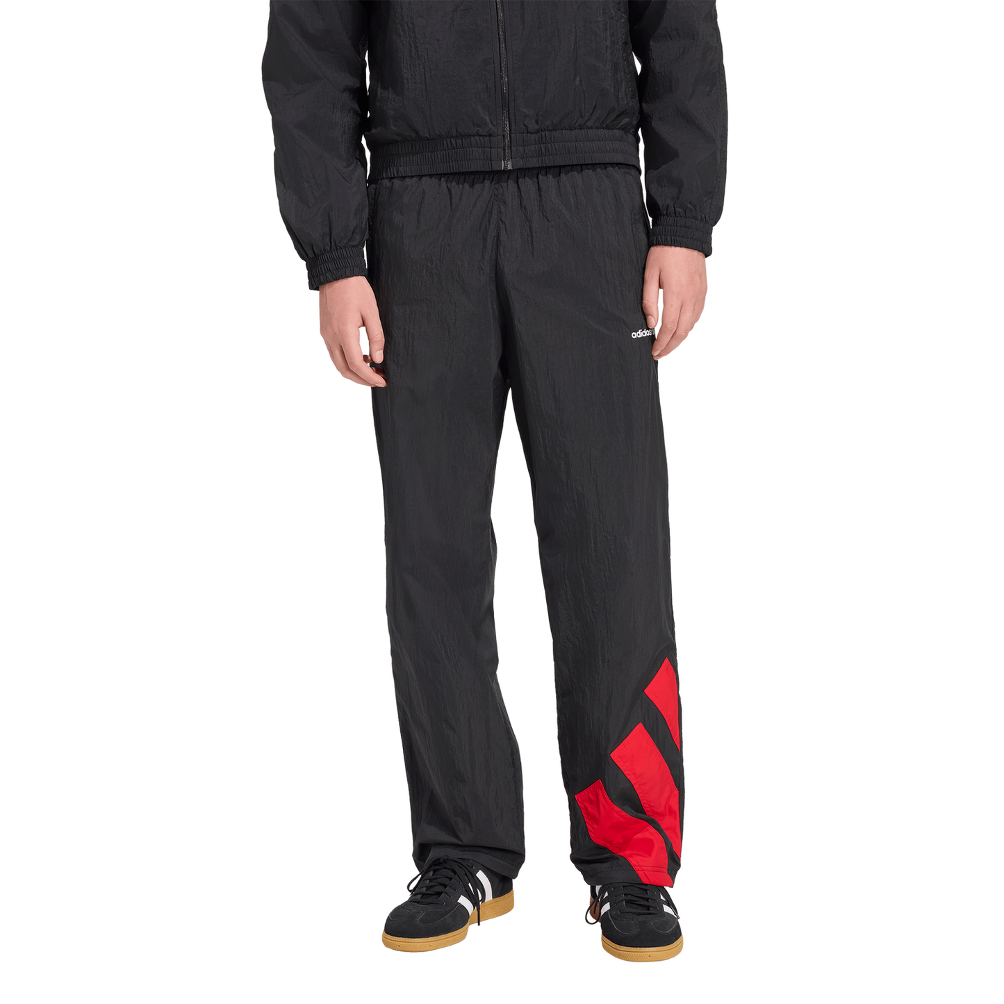 adidas Originals adicolor Blocked Track Pants - Men's - Black/Better Scarlet