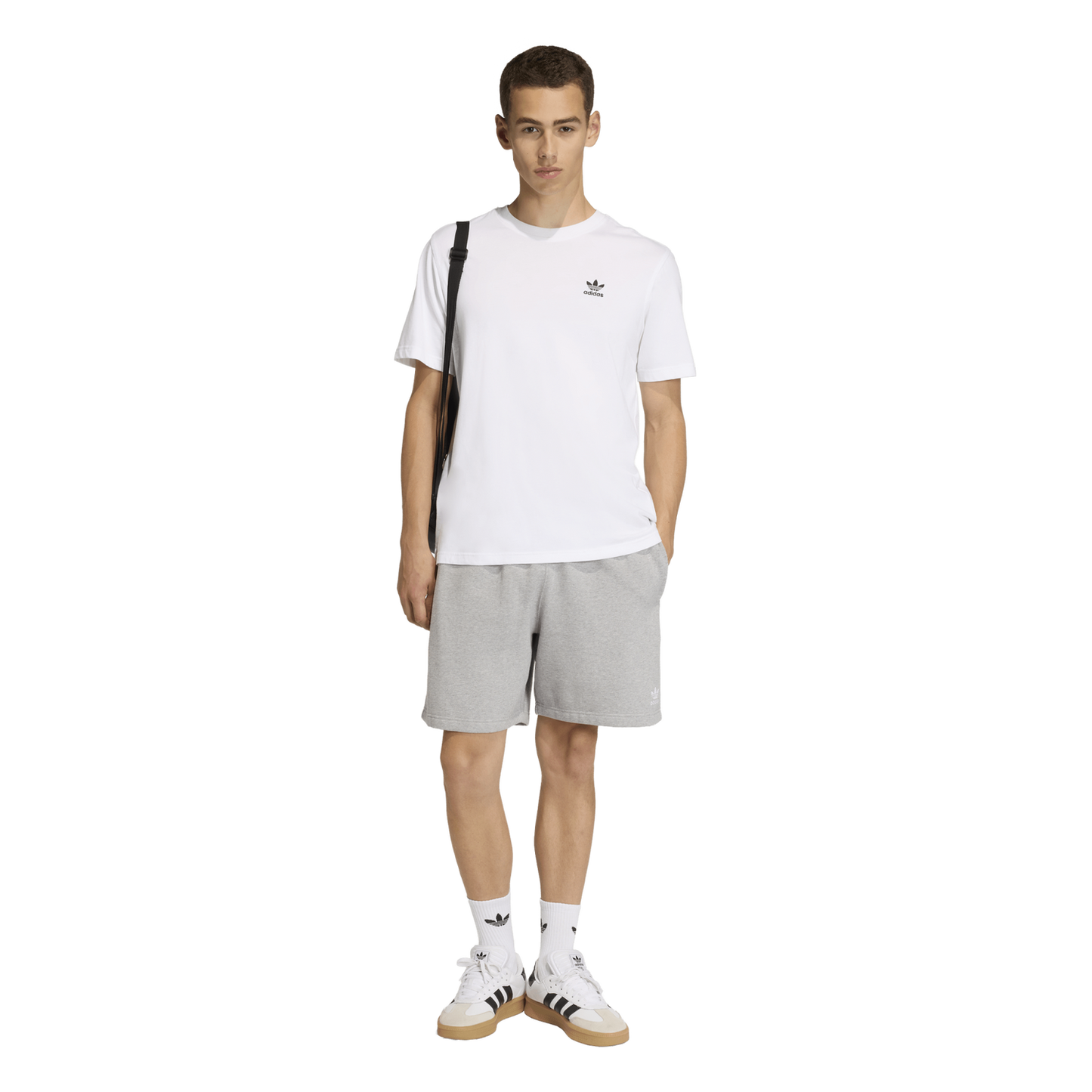 adidas Originals Trefoil Essentials Fleece 7" Shorts - Men's - Medium Grey Heather