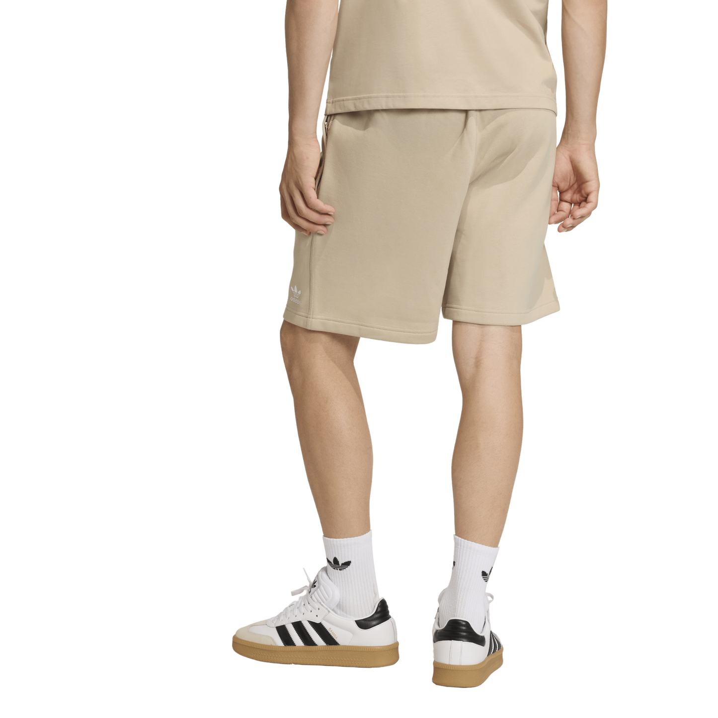 adidas Originals Trefoil Essentials Fleece 7" Shorts - Men's - Stone Khaki