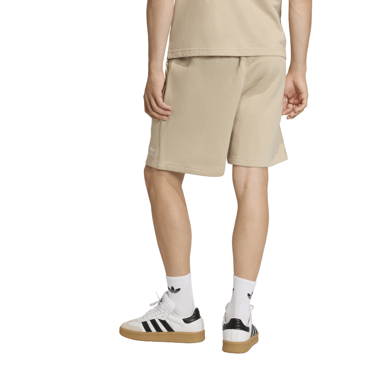 adidas Originals Trefoil Essentials Fleece 7" Shorts - Men's - Stone Khaki