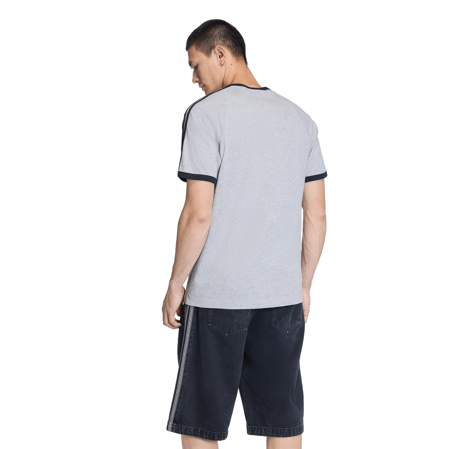 adidas 3-Stripes T-Shirt - Men's - Medium Grey Heather