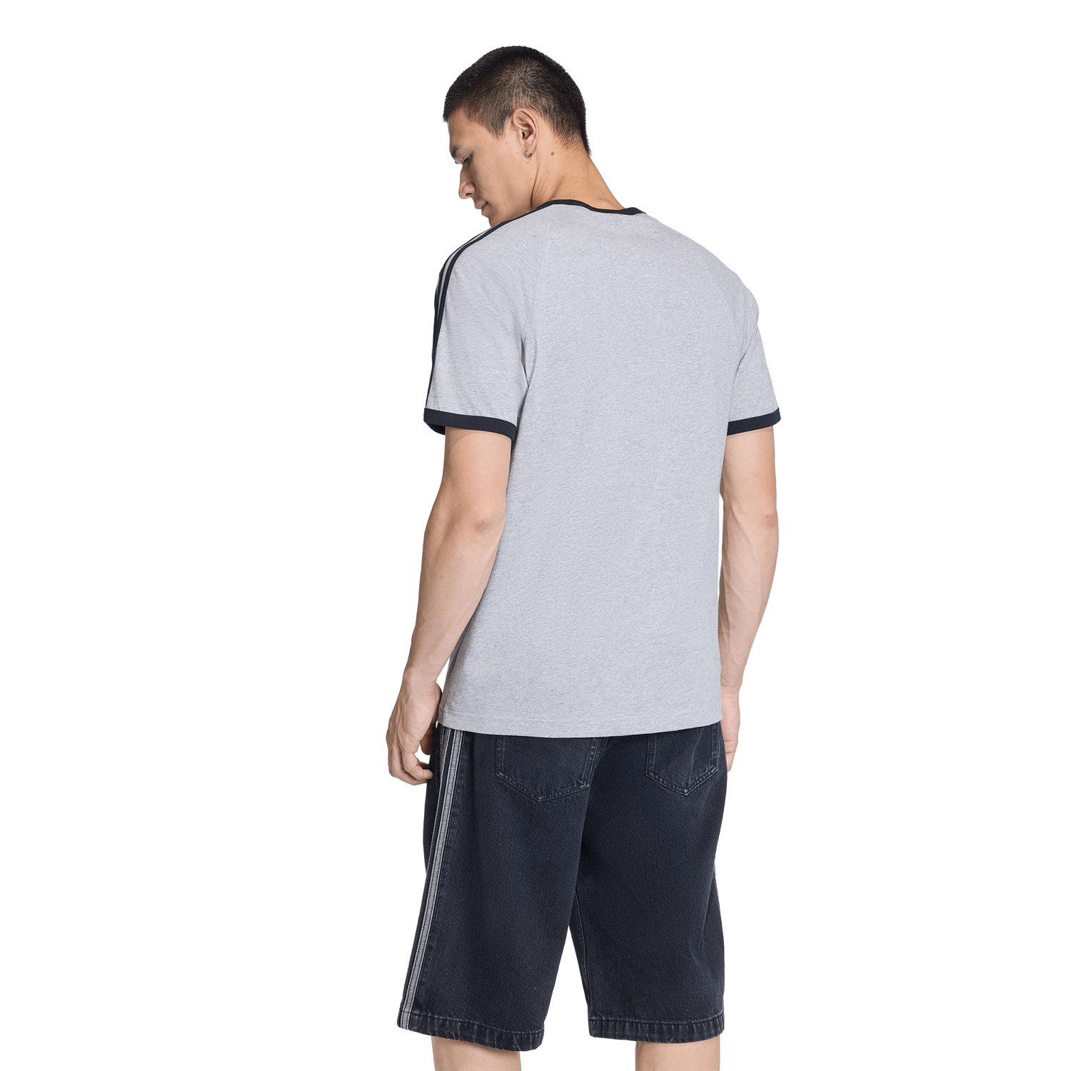 adidas 3-Stripes T-Shirt - Men's - Medium Grey Heather