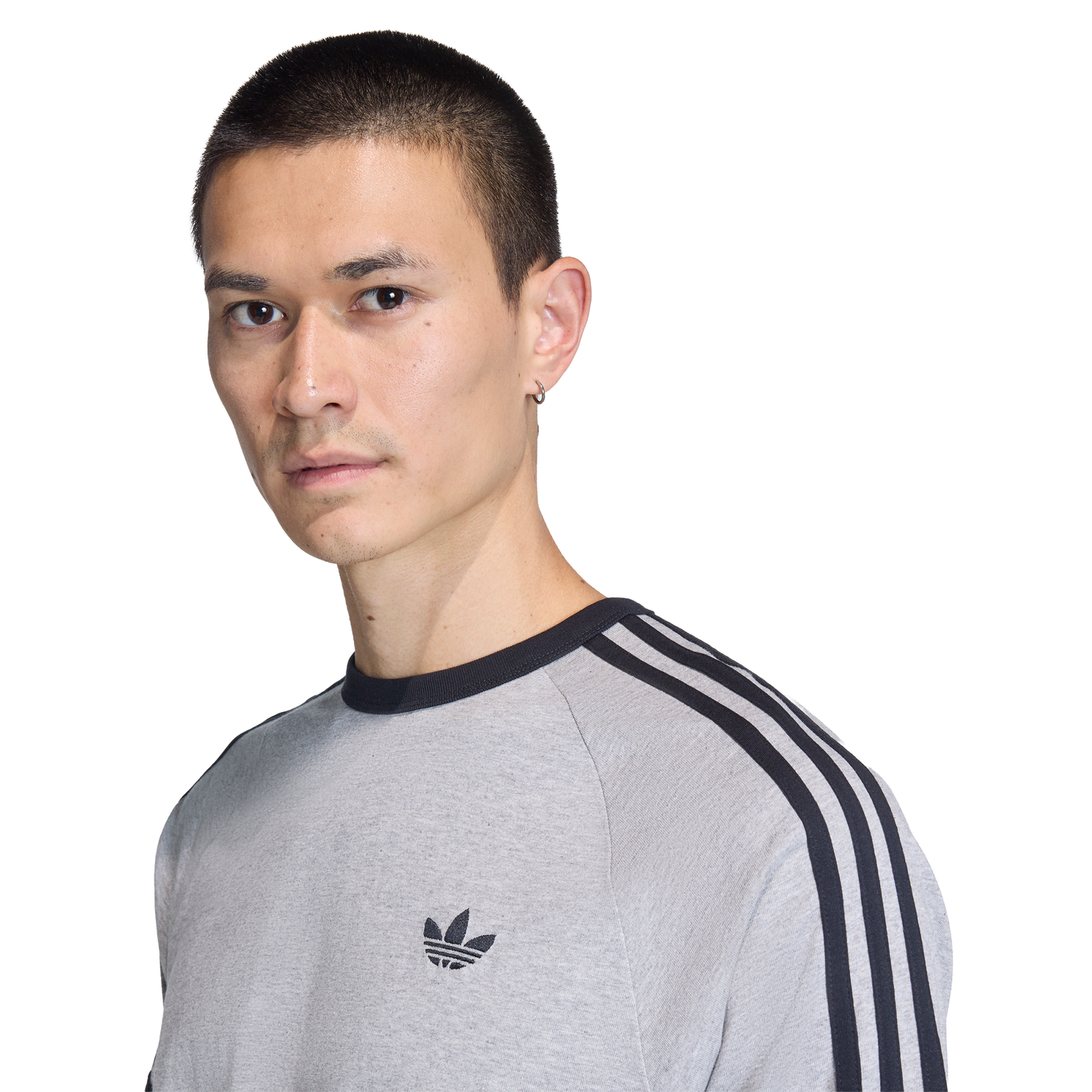 adidas 3-Stripes T-Shirt - Men's - Medium Grey Heather