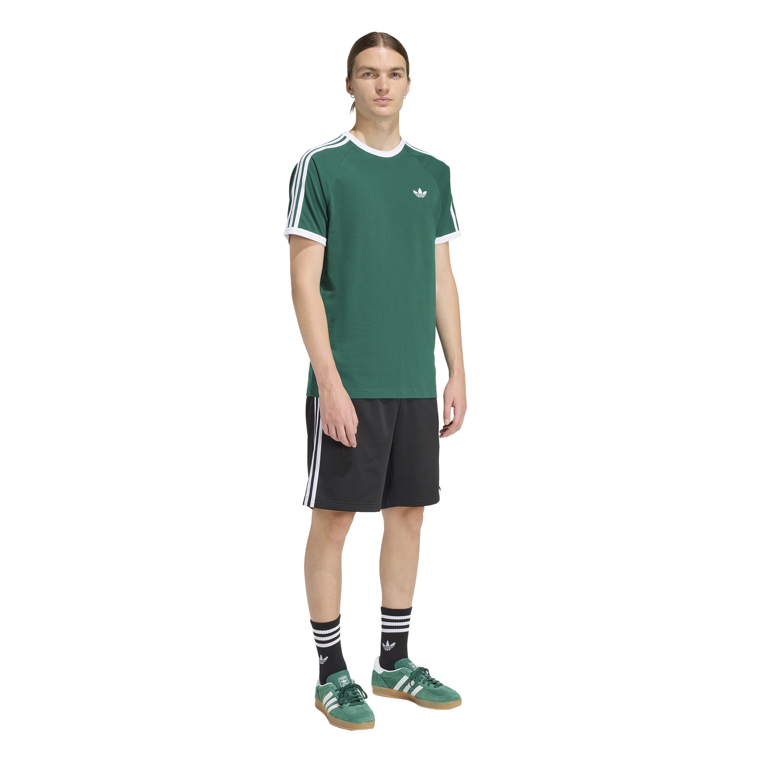 adidas 3-Stripes T-Shirt - Men's - Collegiate Green