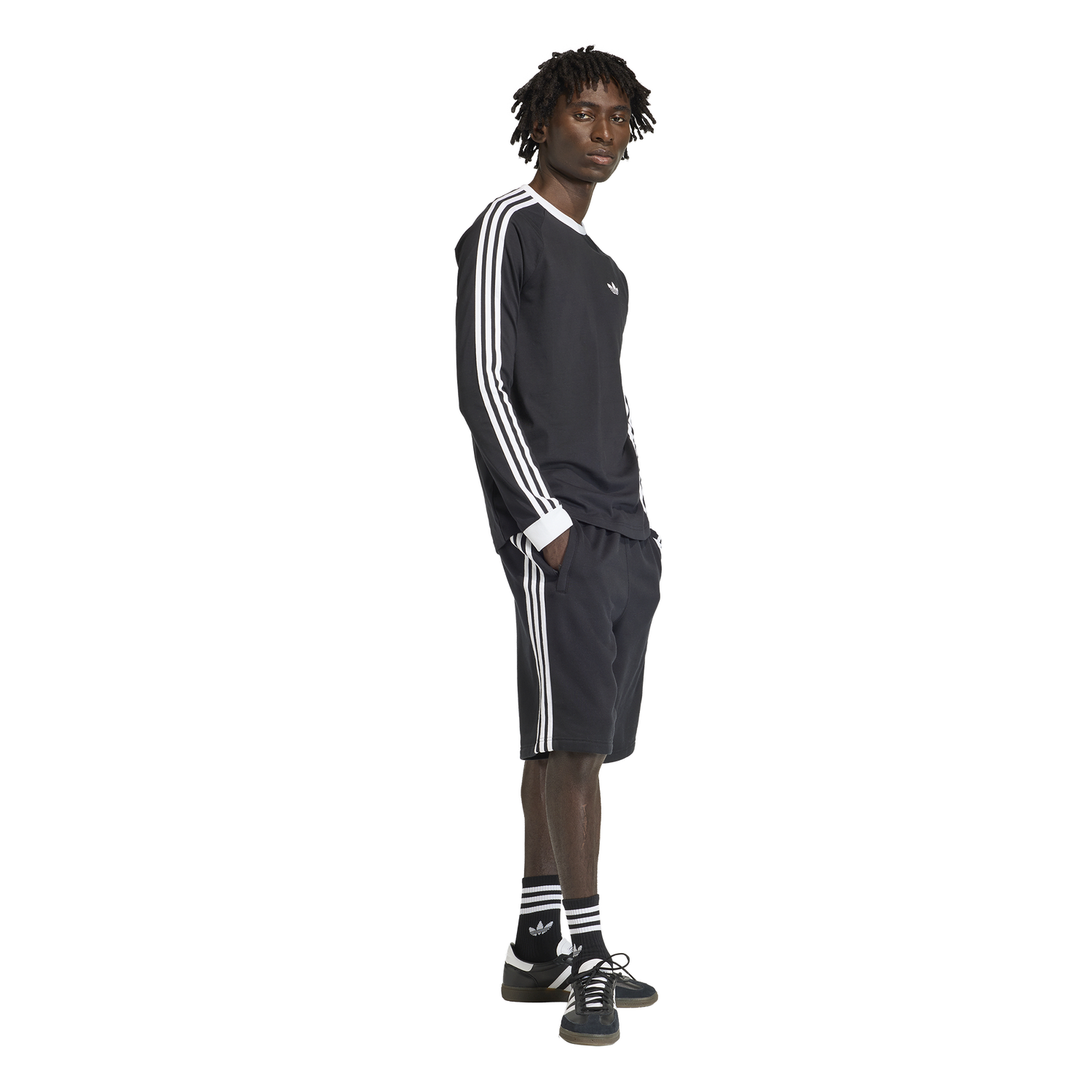 adidas Originals 3 Stripes Long Sleeve T-Shirt - Women's - Black