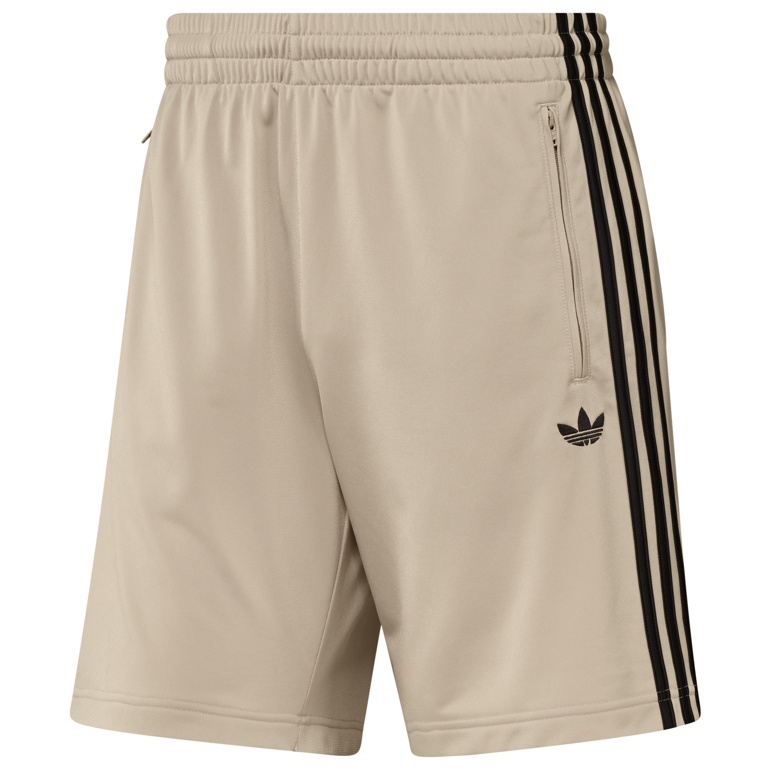 adidas Firebird Shorts - Men's - Stone Khaki/Black