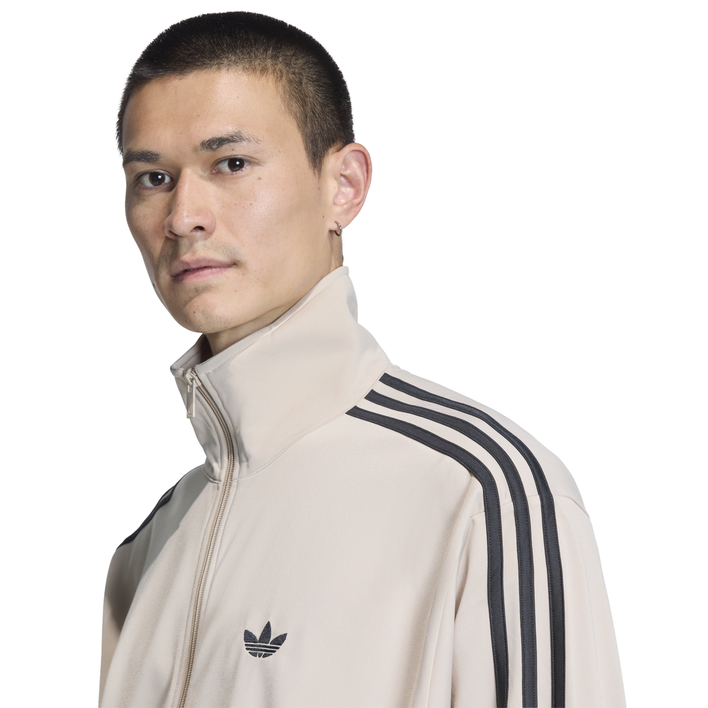adidas Firebird Track Top - Men's - Stone Khaki/White