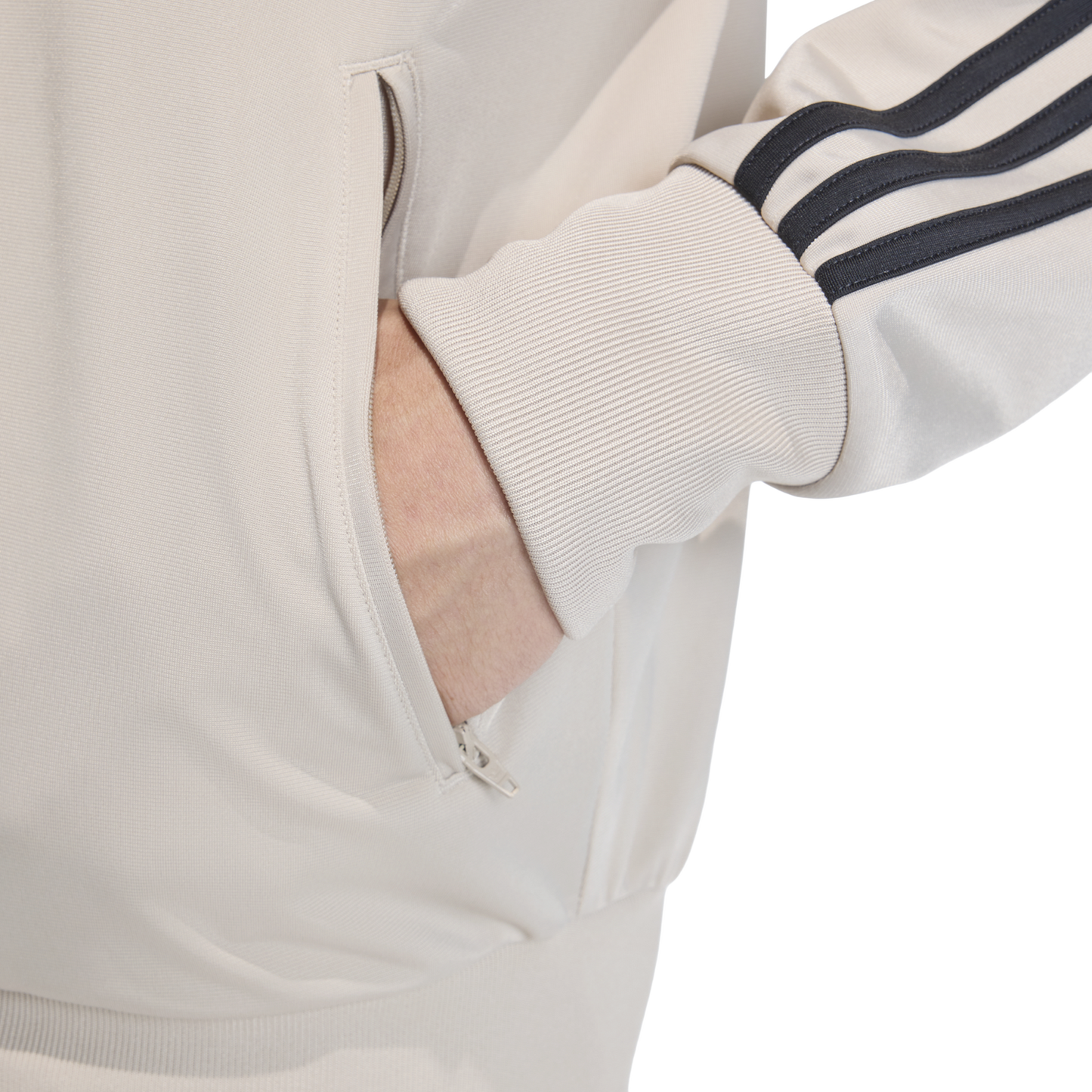 adidas Firebird Track Top - Men's - Stone Khaki/White