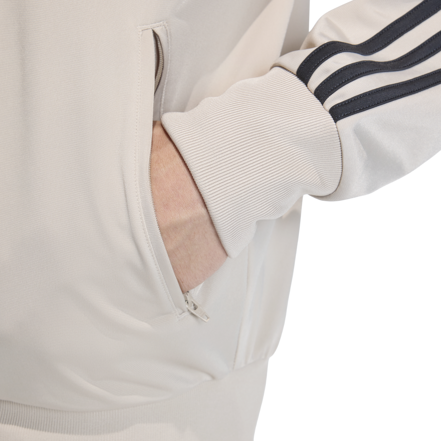 adidas Firebird Track Top - Men's - Stone Khaki/White