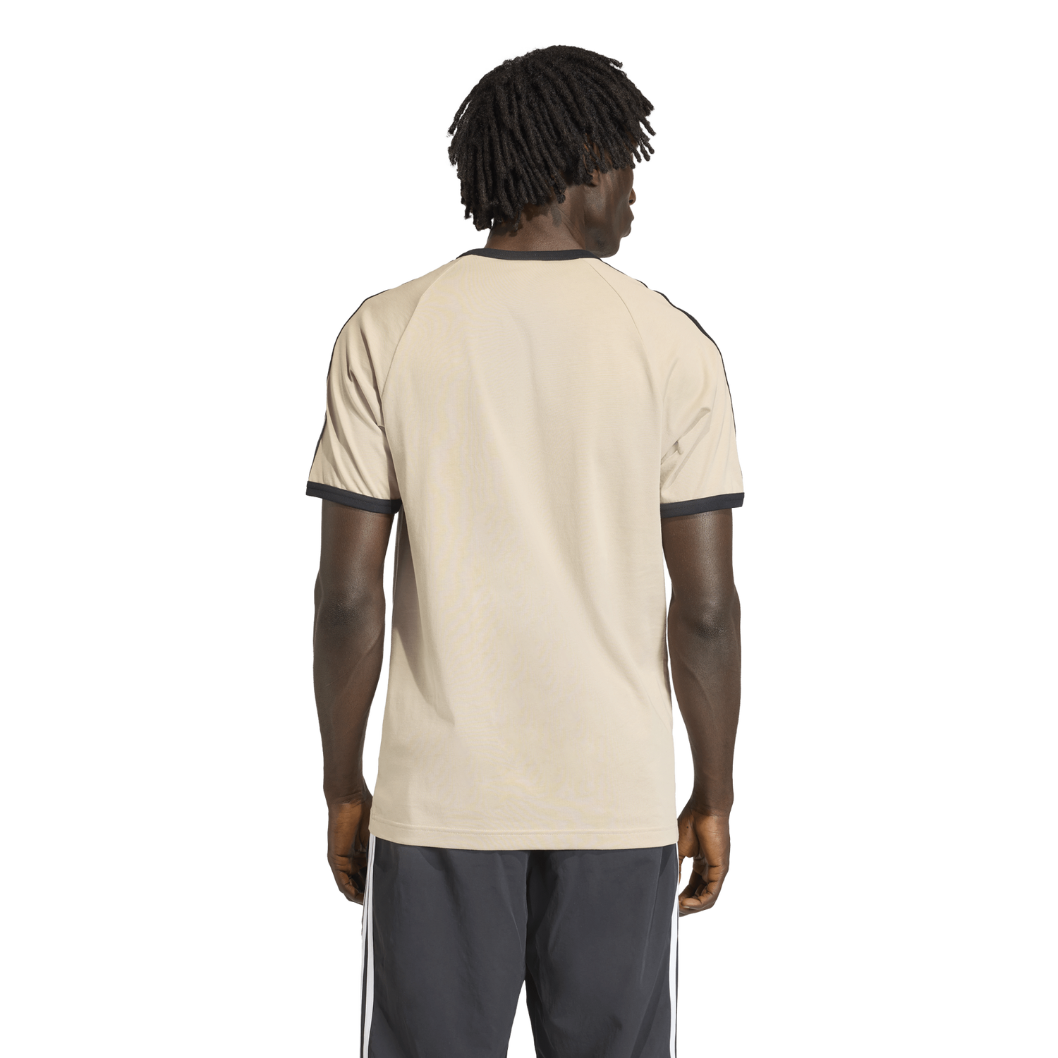 adidas 3-Stripes T-Shirt - Men's - Khaki/Black