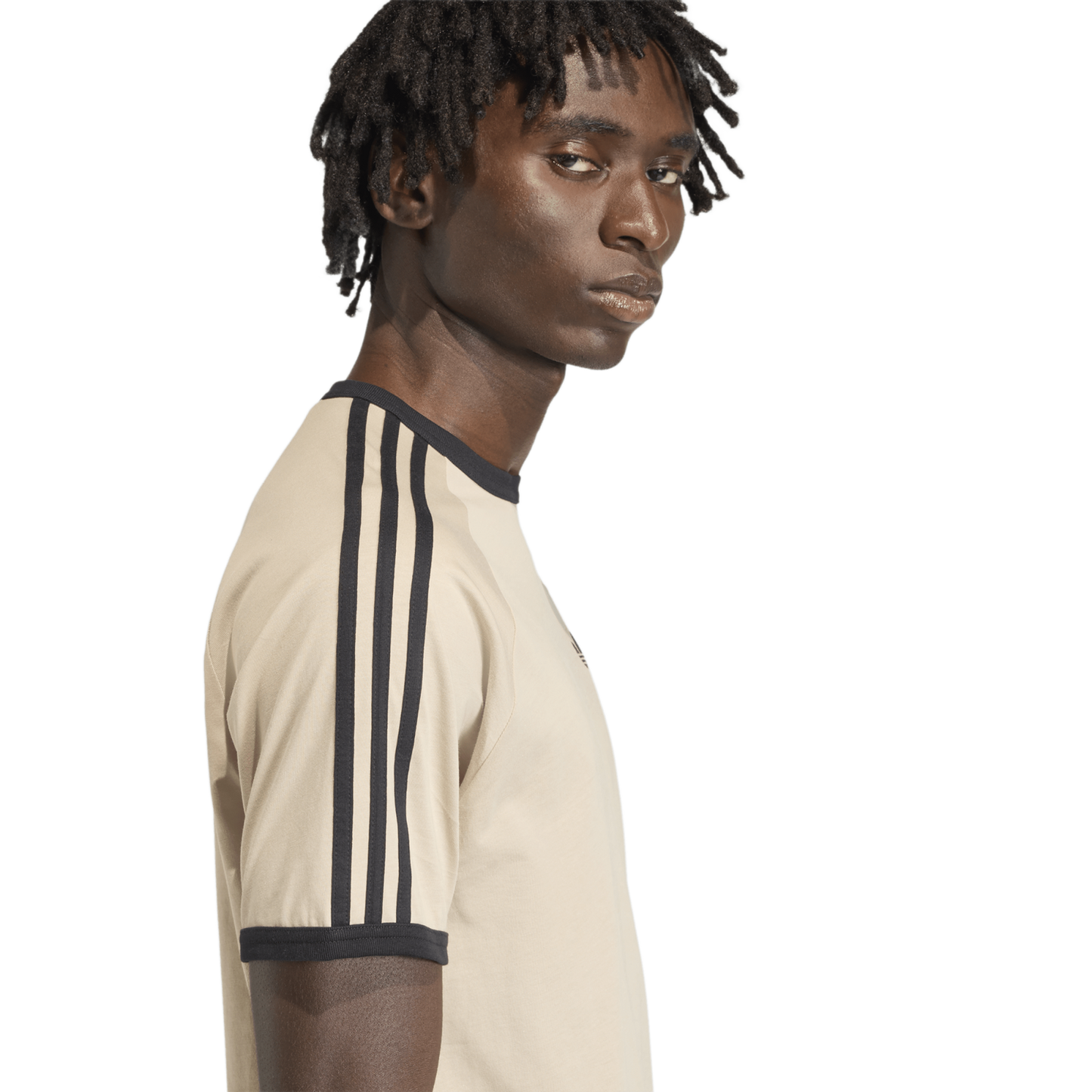 adidas 3-Stripes T-Shirt - Men's - Khaki/Black