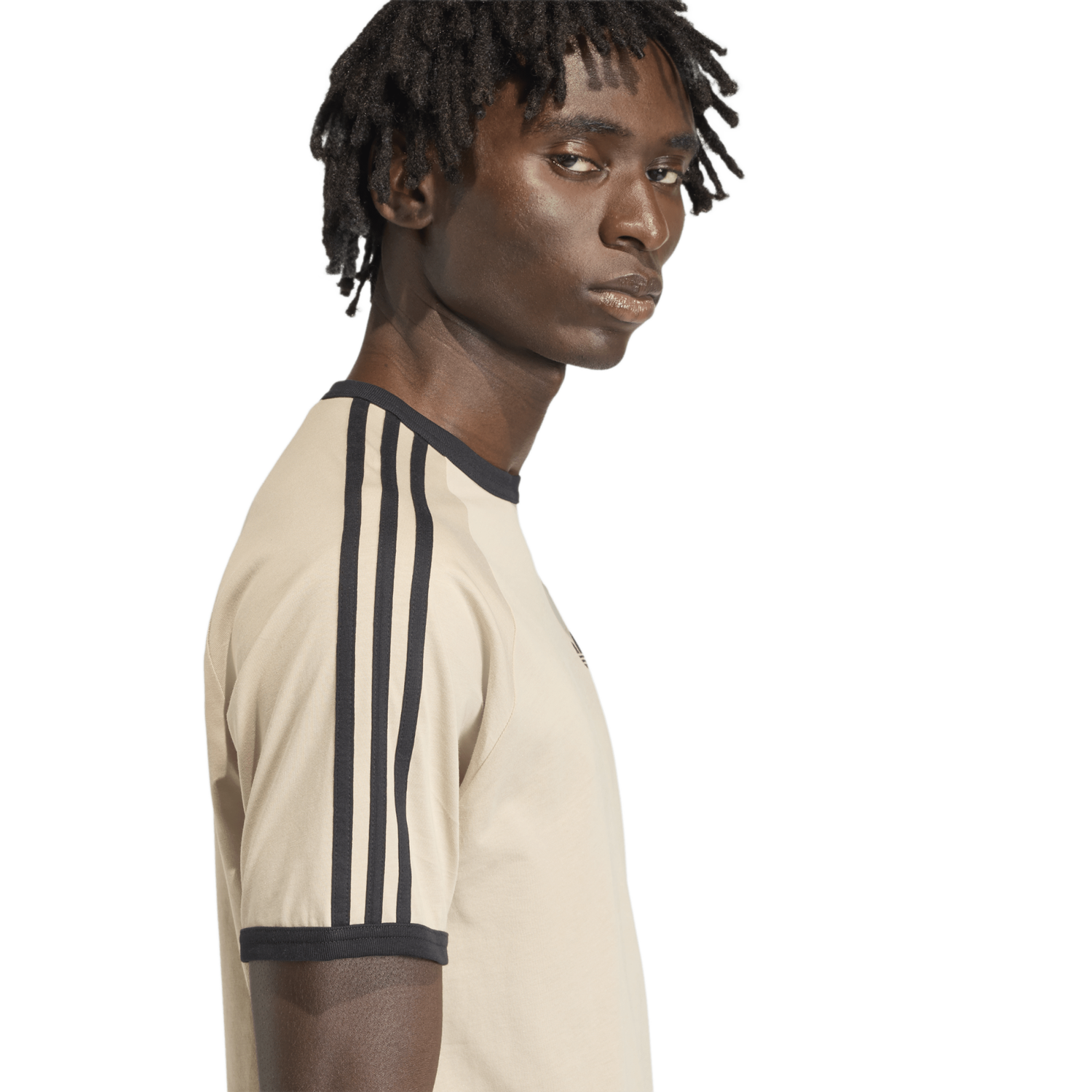 adidas 3-Stripes T-Shirt - Men's - Khaki/Black