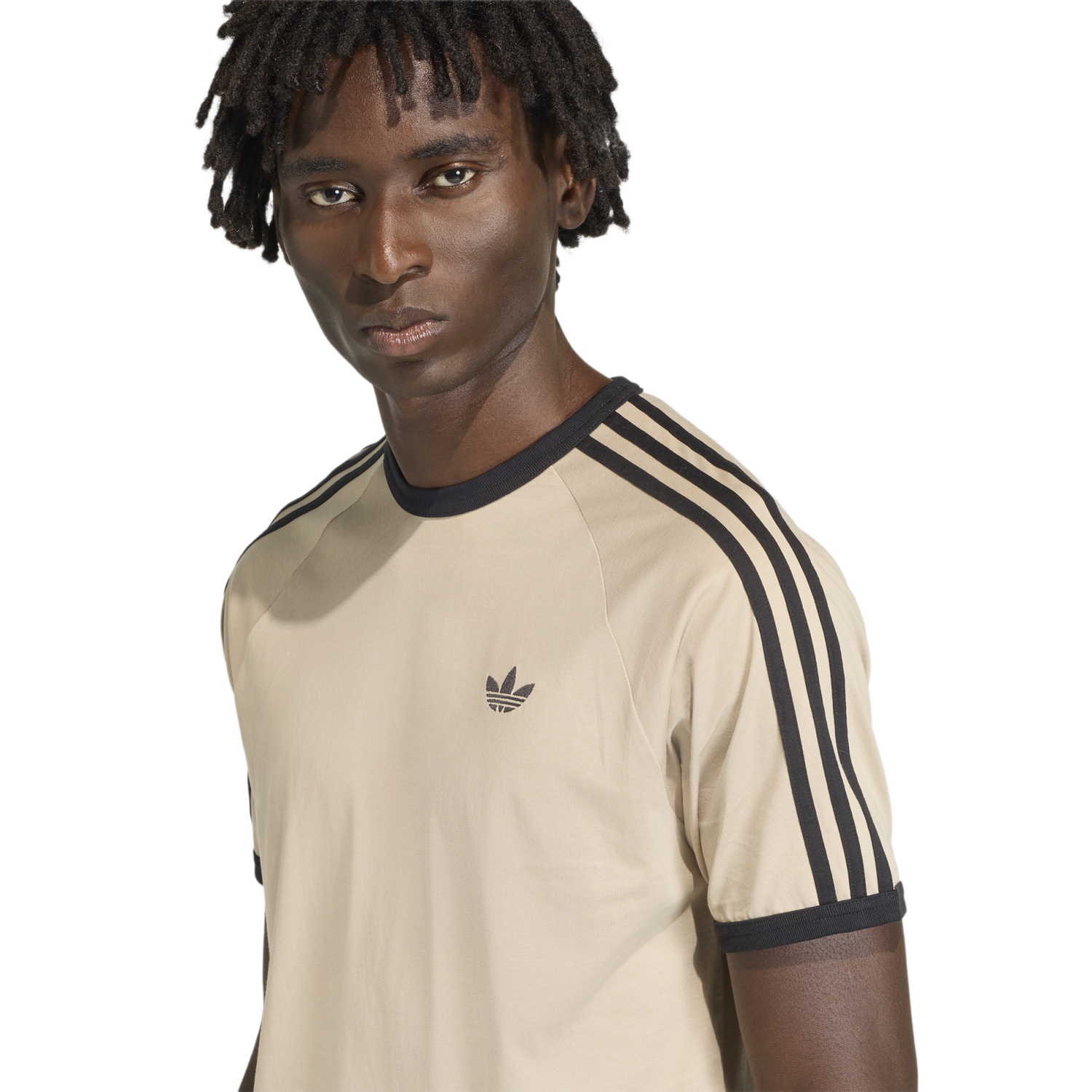 adidas 3-Stripes T-Shirt - Men's - Khaki/Black