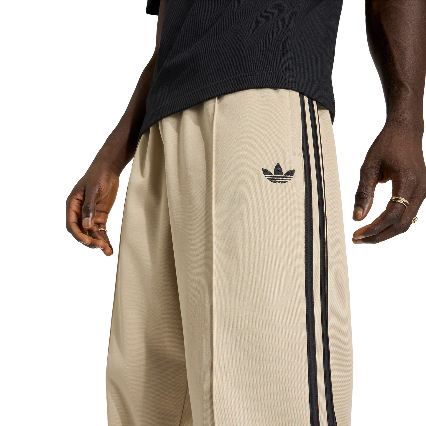adidas Baggy Track Pants - Men's - Stone Khaki