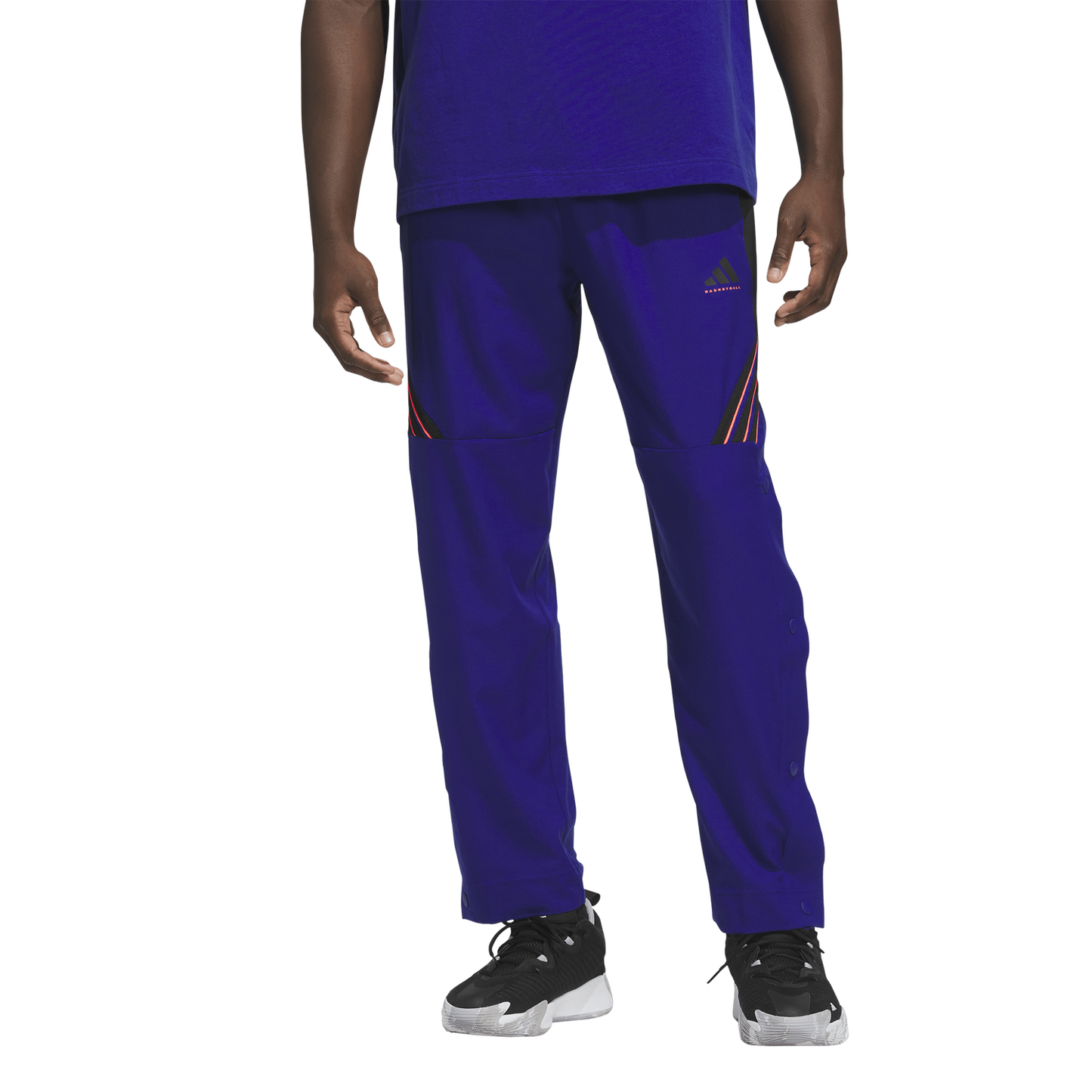 adidas CrazyLite Woven Basketball Pants - Men's - Mystery Ink/Black/Solar Turbo