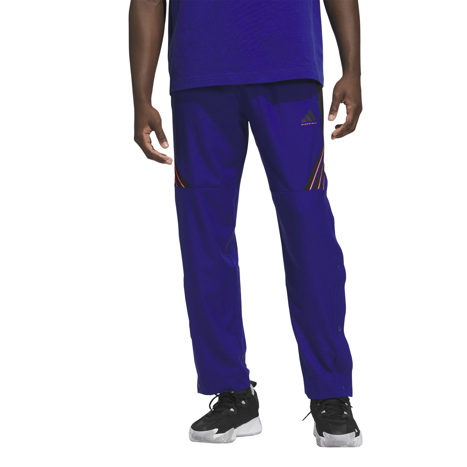 adidas CrazyLite Woven Basketball Pants - Men's - Mystery Ink/Black/Solar Turbo