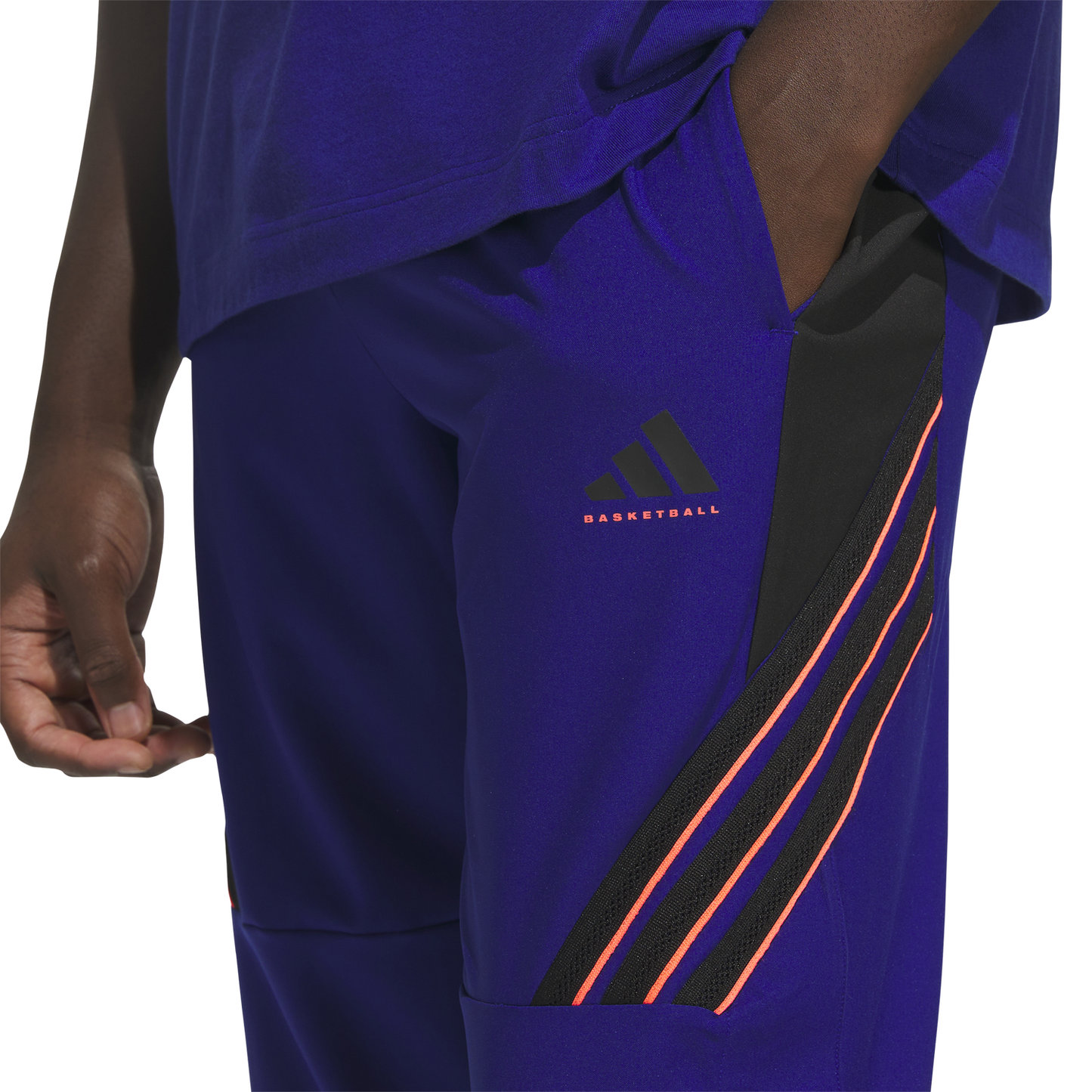 adidas CrazyLite Woven Basketball Pants - Men's - Mystery Ink/Black/Solar Turbo
