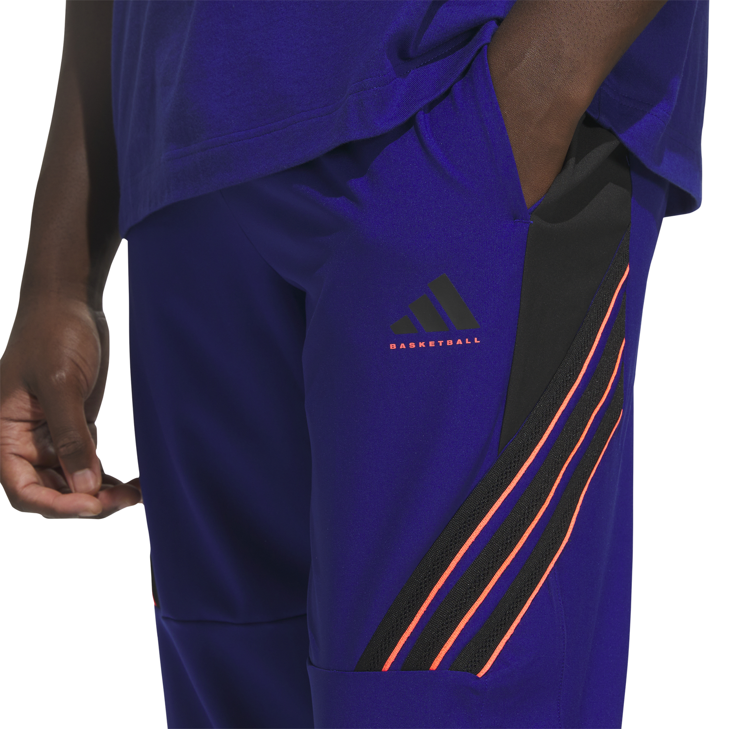 adidas CrazyLite Woven Basketball Pants - Men's - Mystery Ink/Black/Solar Turbo