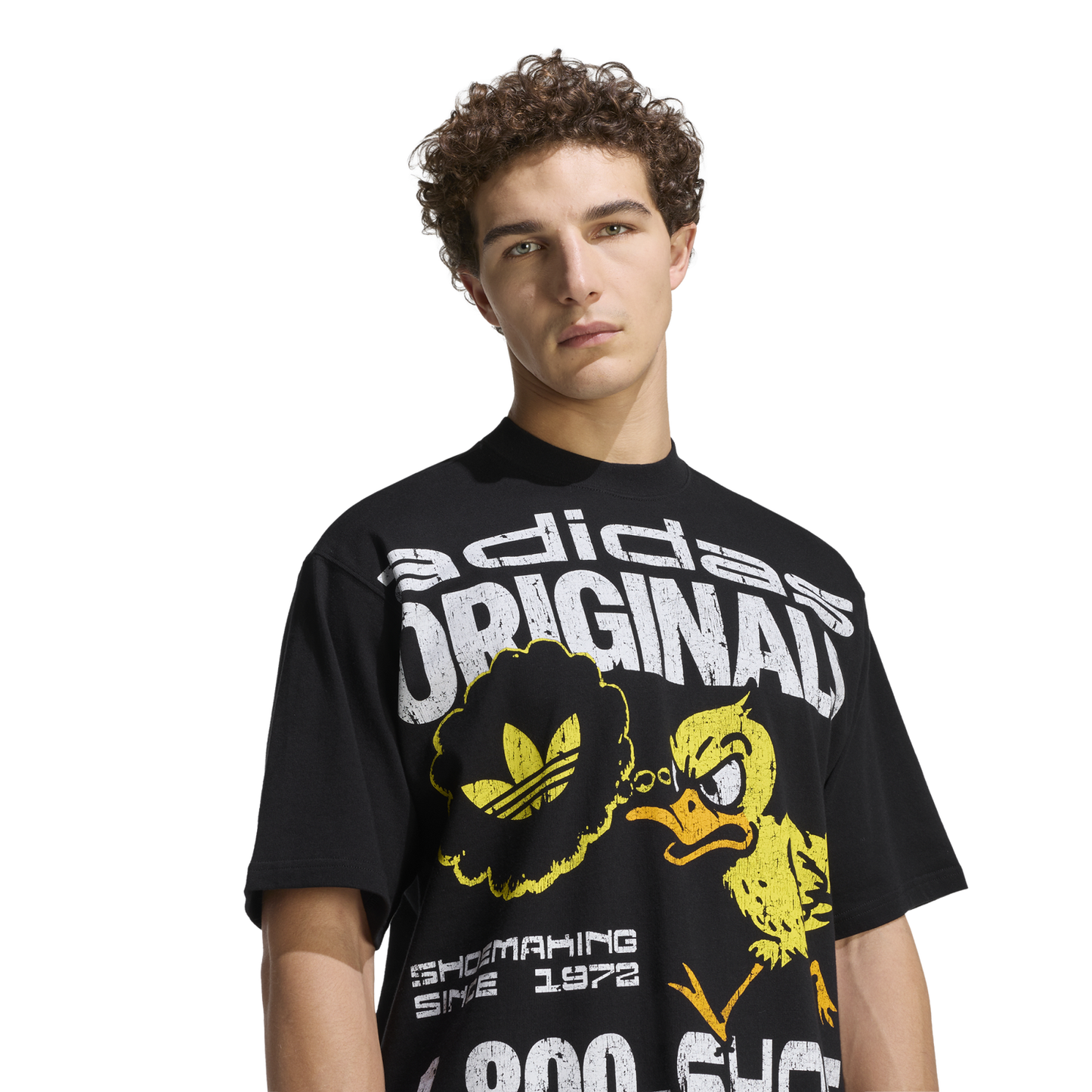 adidas Duck Graphic T-Shirt - Men's - Utility Black/White