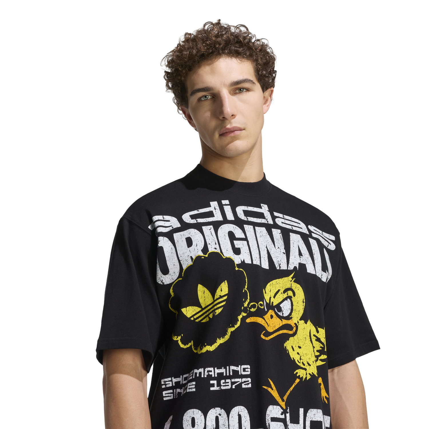 adidas Duck Graphic T-Shirt - Men's - Utility Black/White