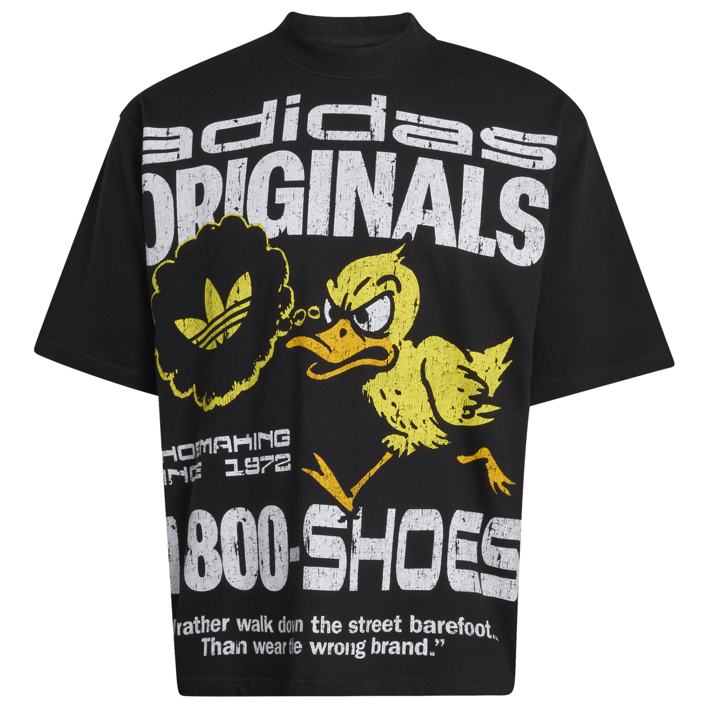 adidas Duck Graphic T-Shirt - Men's - Utility Black/White