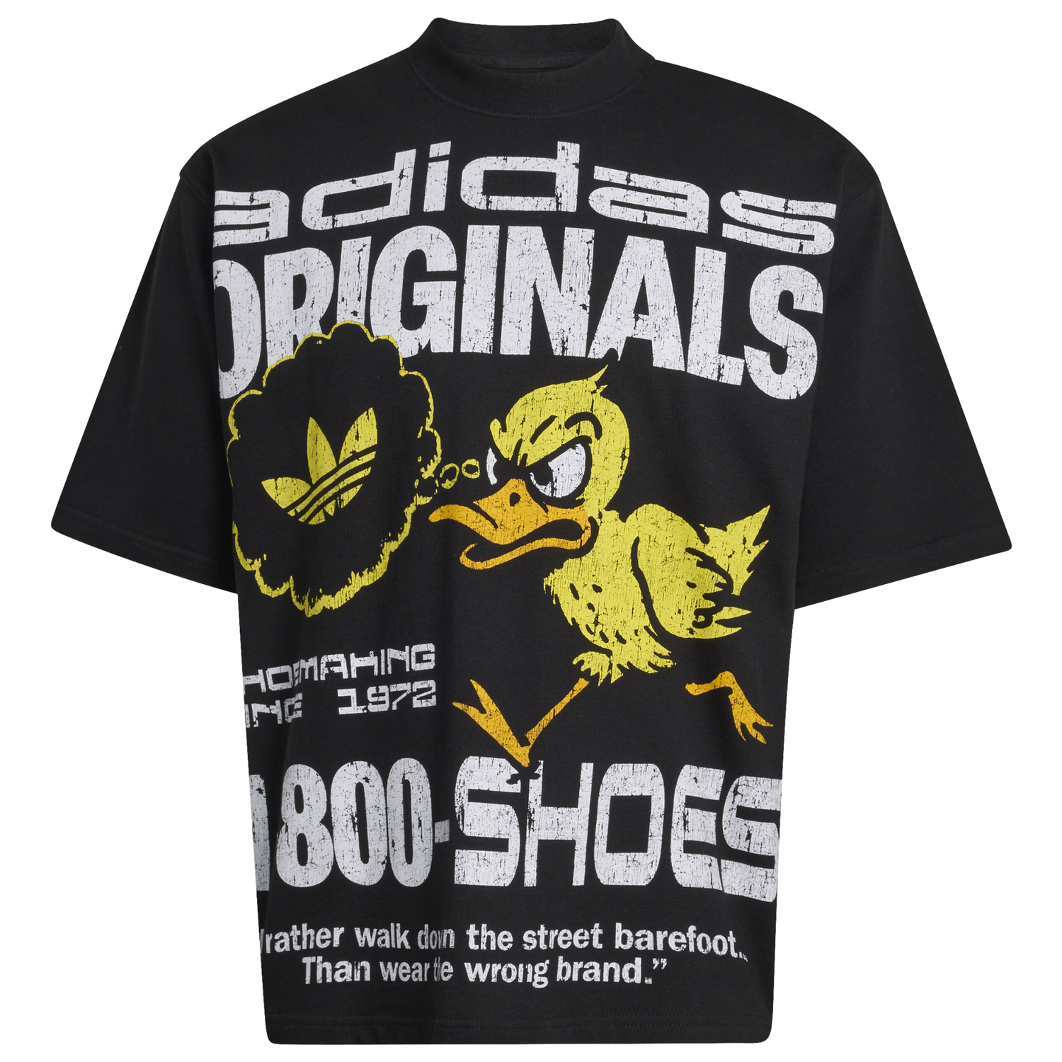 adidas Duck Graphic T-Shirt - Men's - Utility Black/White