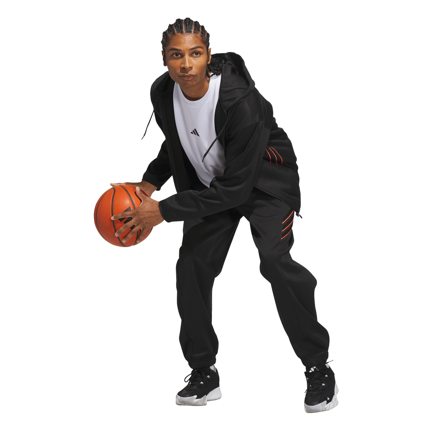 adidas Crazy Warm Fleece Pants - Men's - Solar Turbo/Black